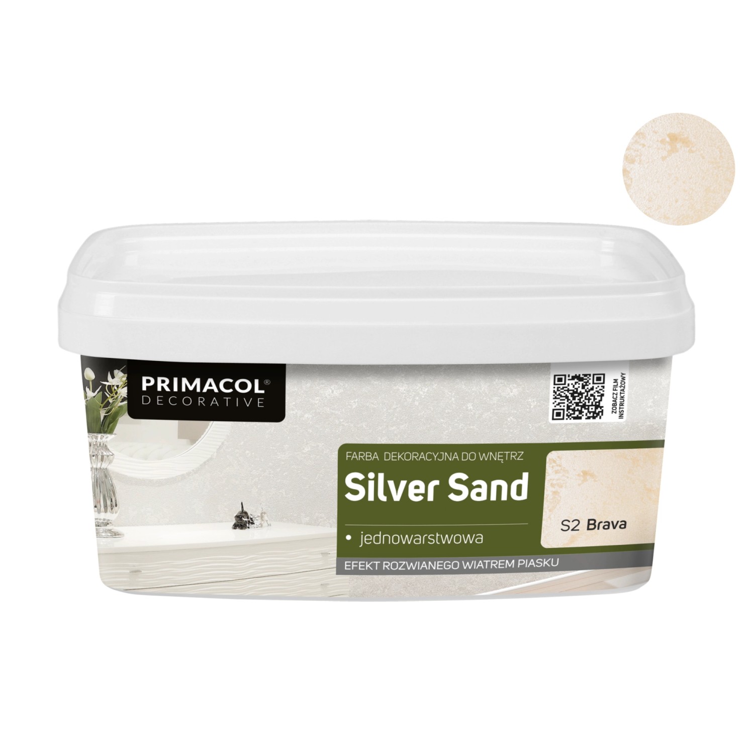 Primacol Farba strukturalna Silver Sand Brava 1 l