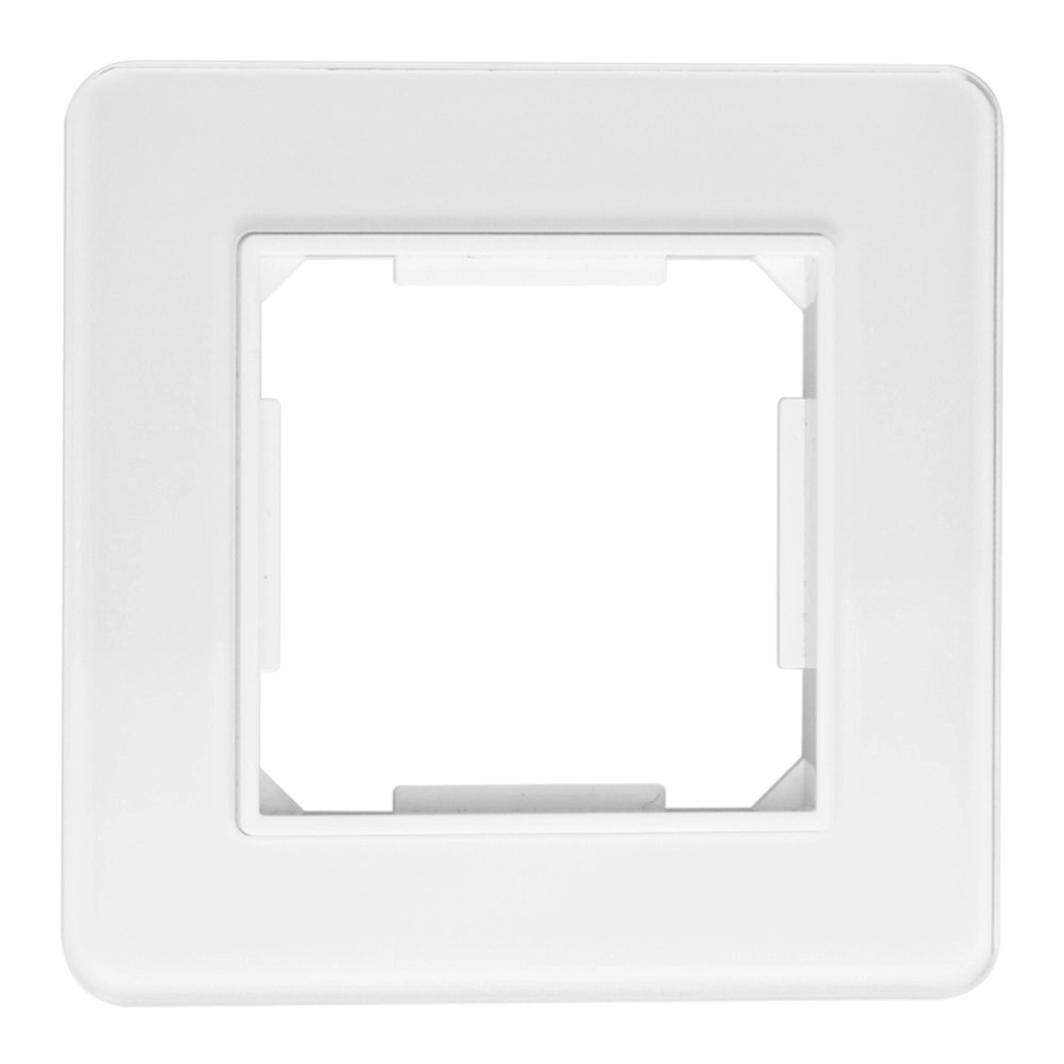 Electromalt Ramka Quad 1-krotna szkło biała