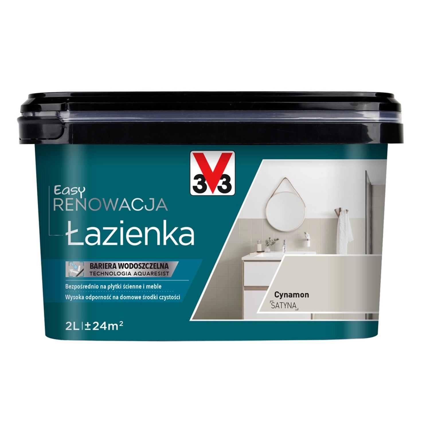 Farba V33 Easy Renowacja Łazienka cynamon 2l
