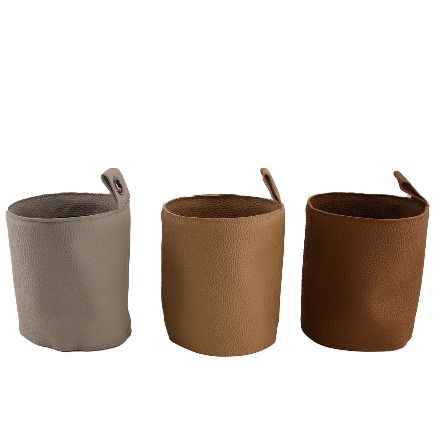 Osłonka skórzana brązowa 3 szt. - 13,5 x 16 cm