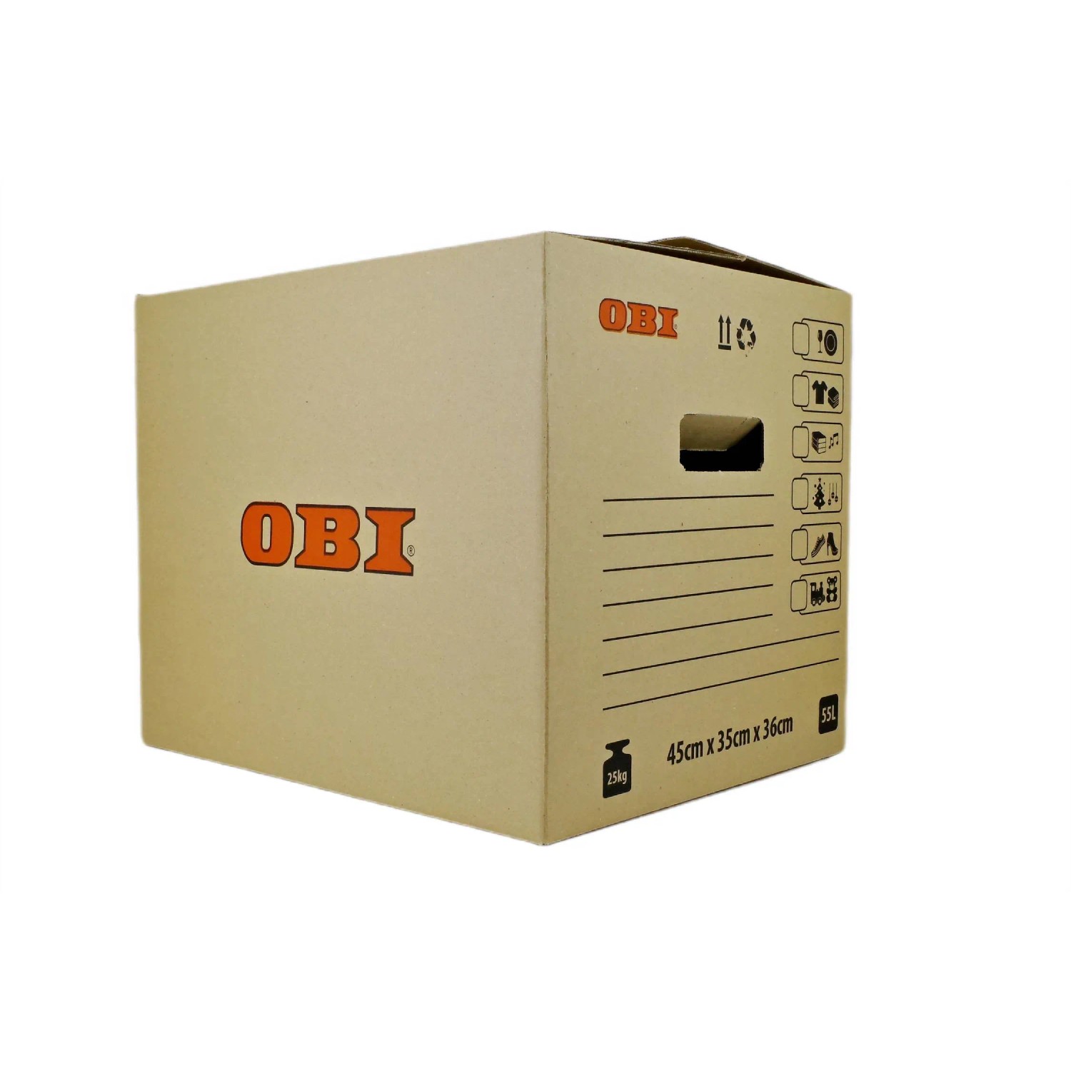 Erkar-Opakowania Pudło przeprowadzkowe rozmiar M 55 L pełne dno