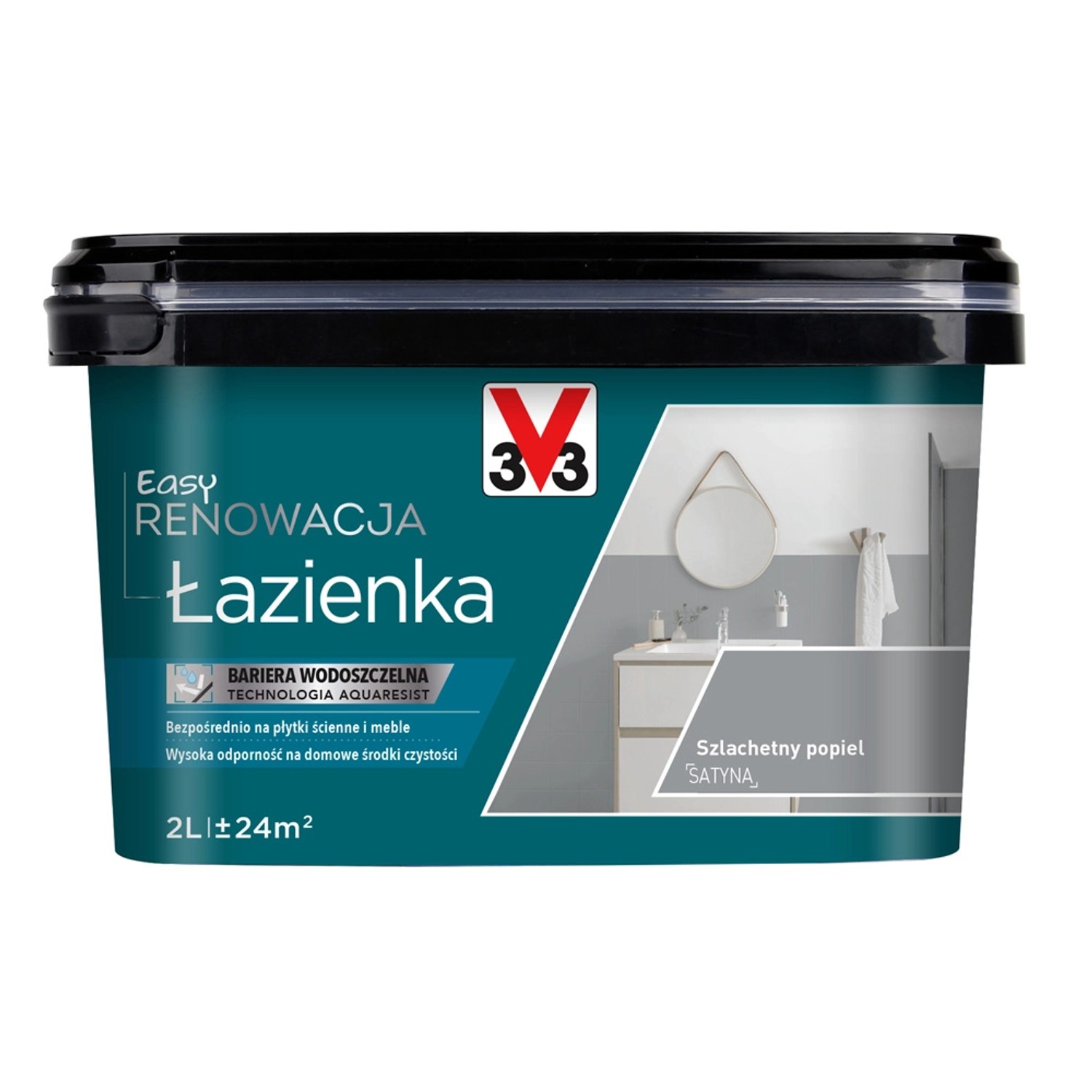 Farba V33 Easy Renowacja Łazienka szlachetny popiel 2l