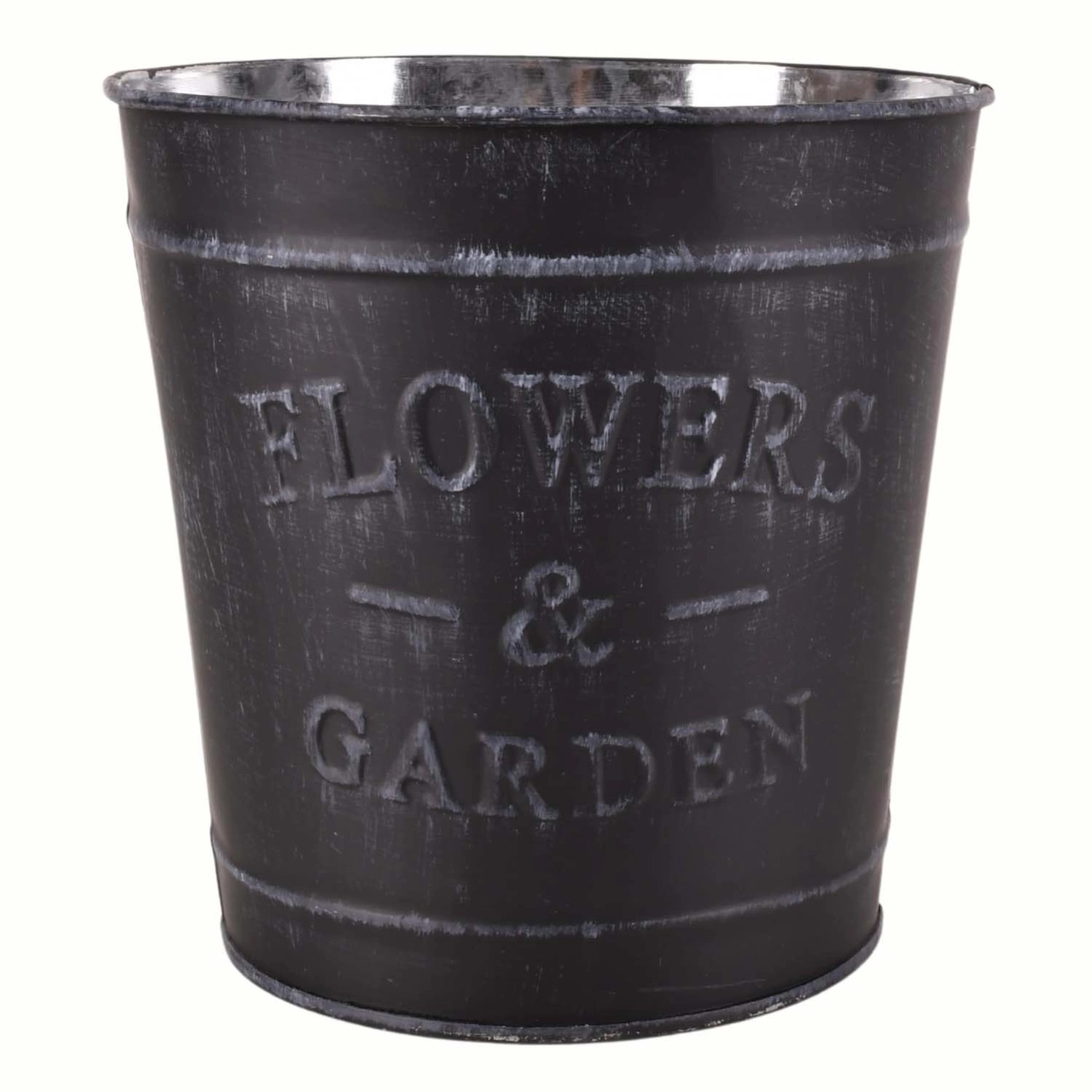 Osłonka Flower Garden okrągła metalowa 16 cm