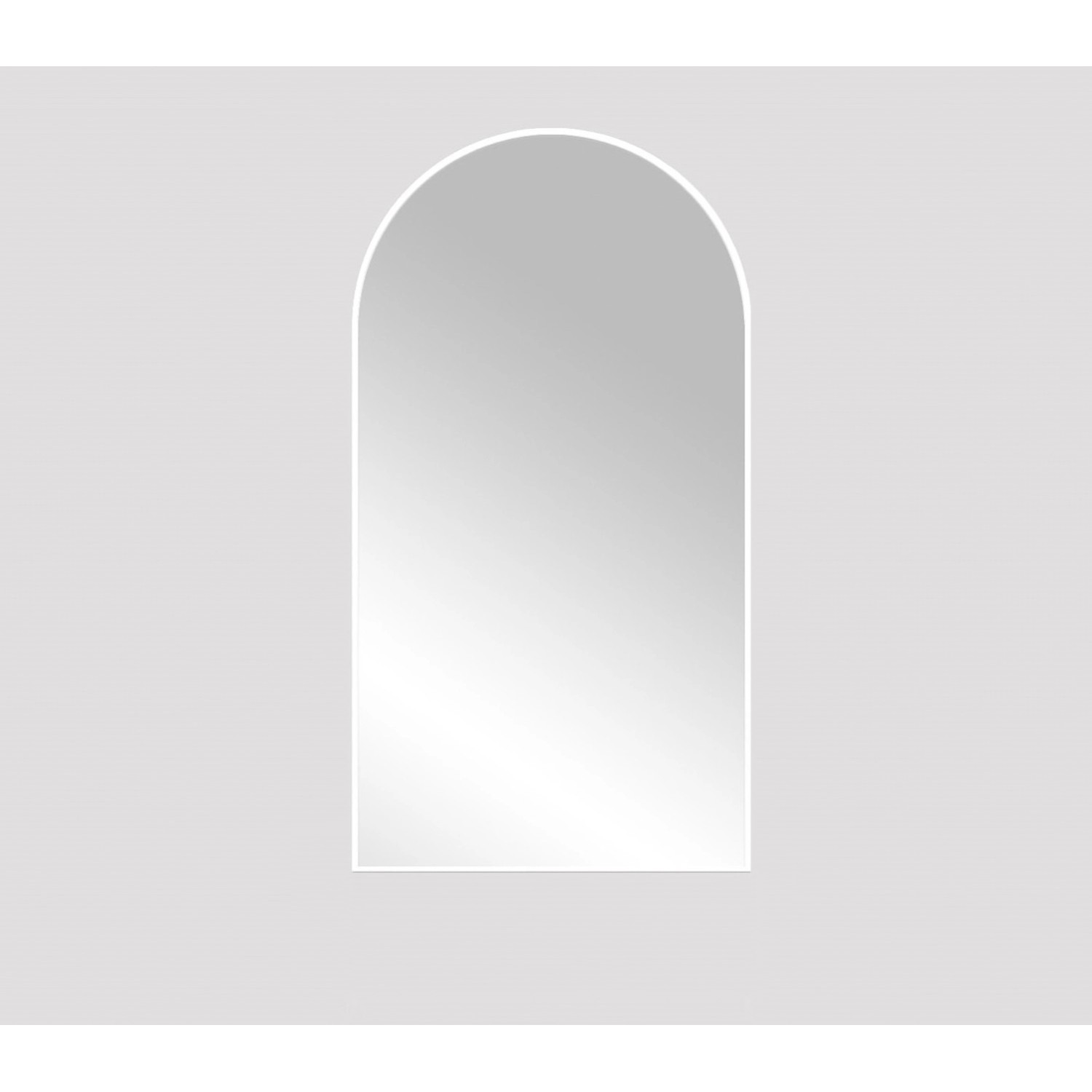 Lustro bez LED Portal Line biała rama 80x50