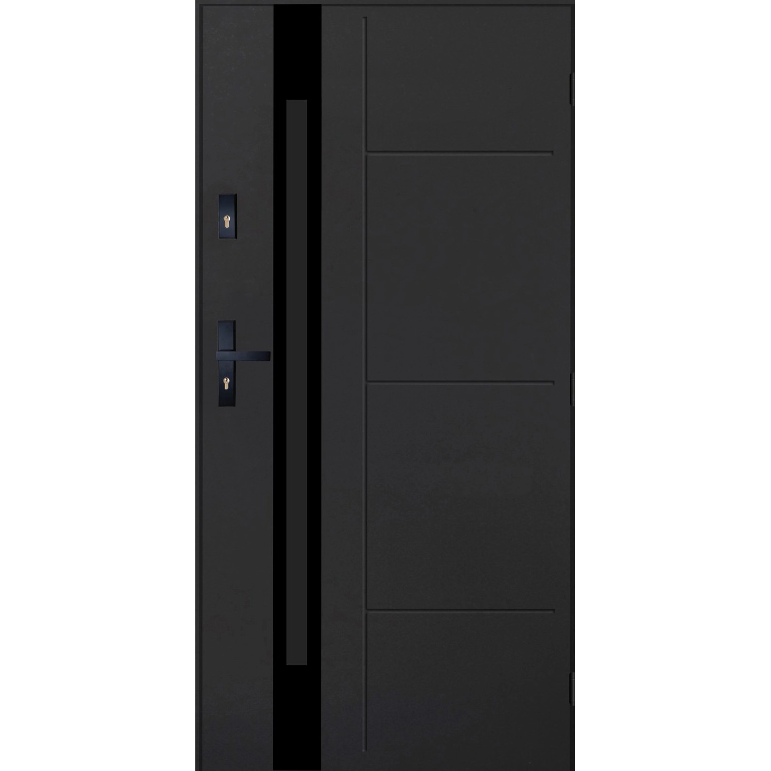 Drzwi zewnętrzne stalowe Madryt antracyt 90P