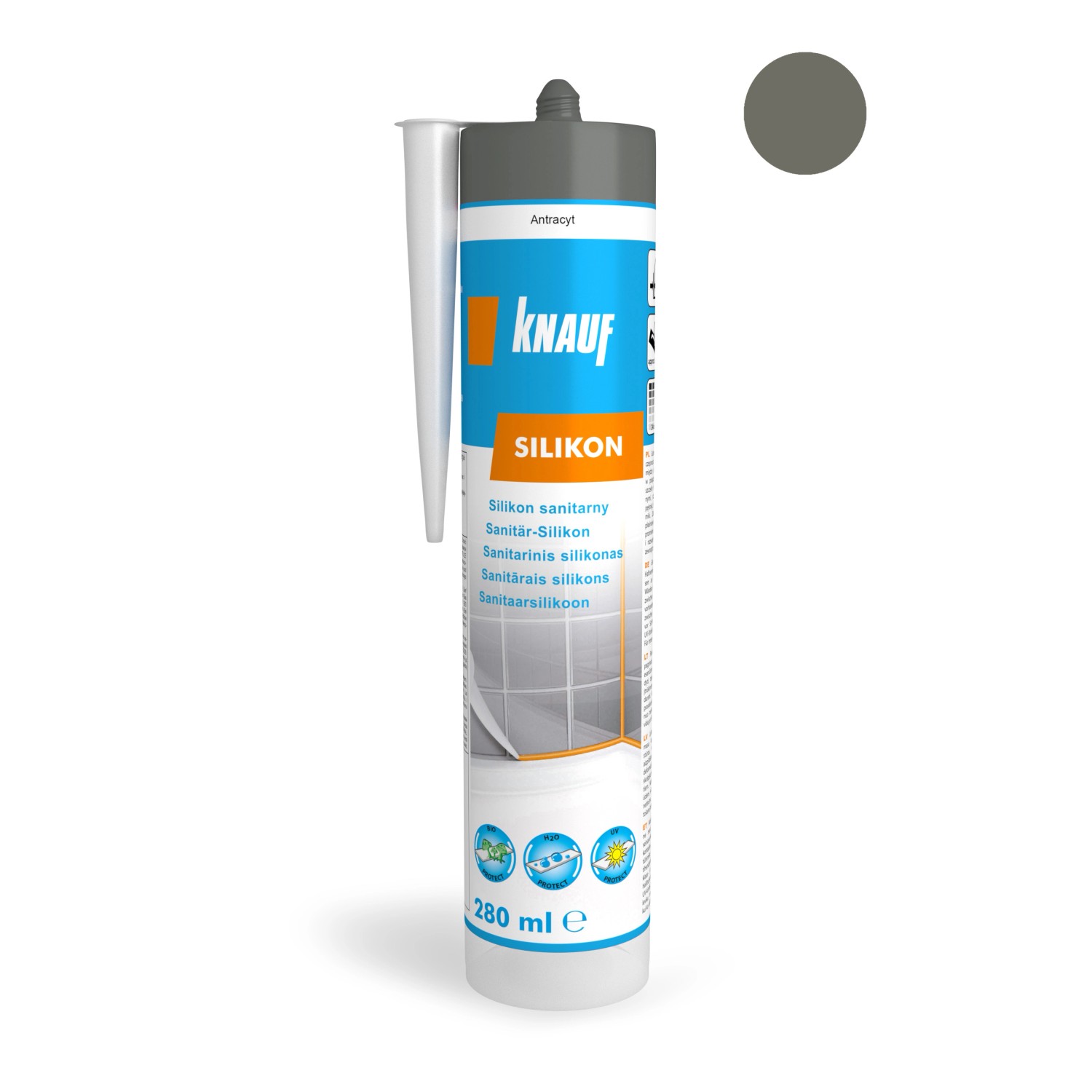 Knauf Silikon sanitarny antracyt 280 ml