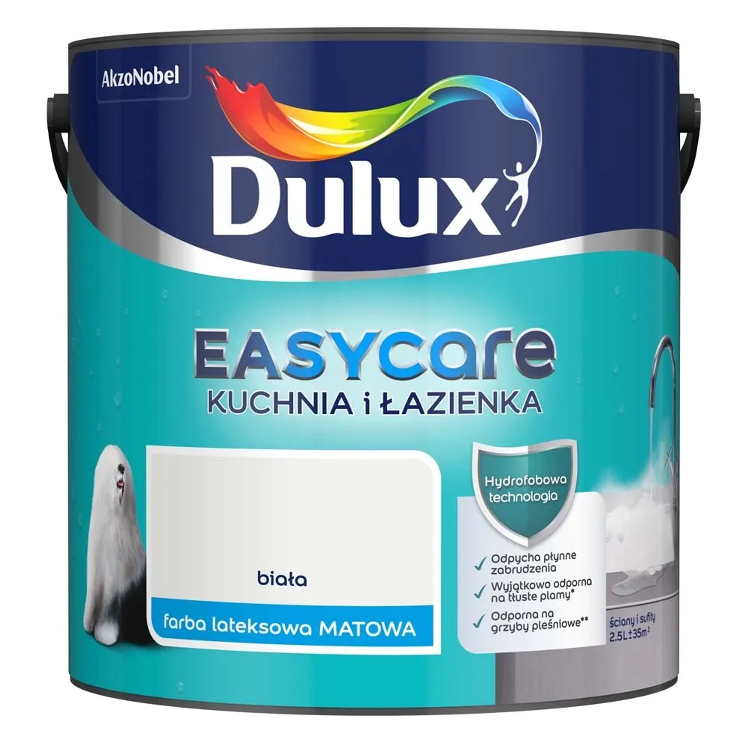 Farba Dulux EasyCare Kuchnia i Łazienka biała 2,5 l