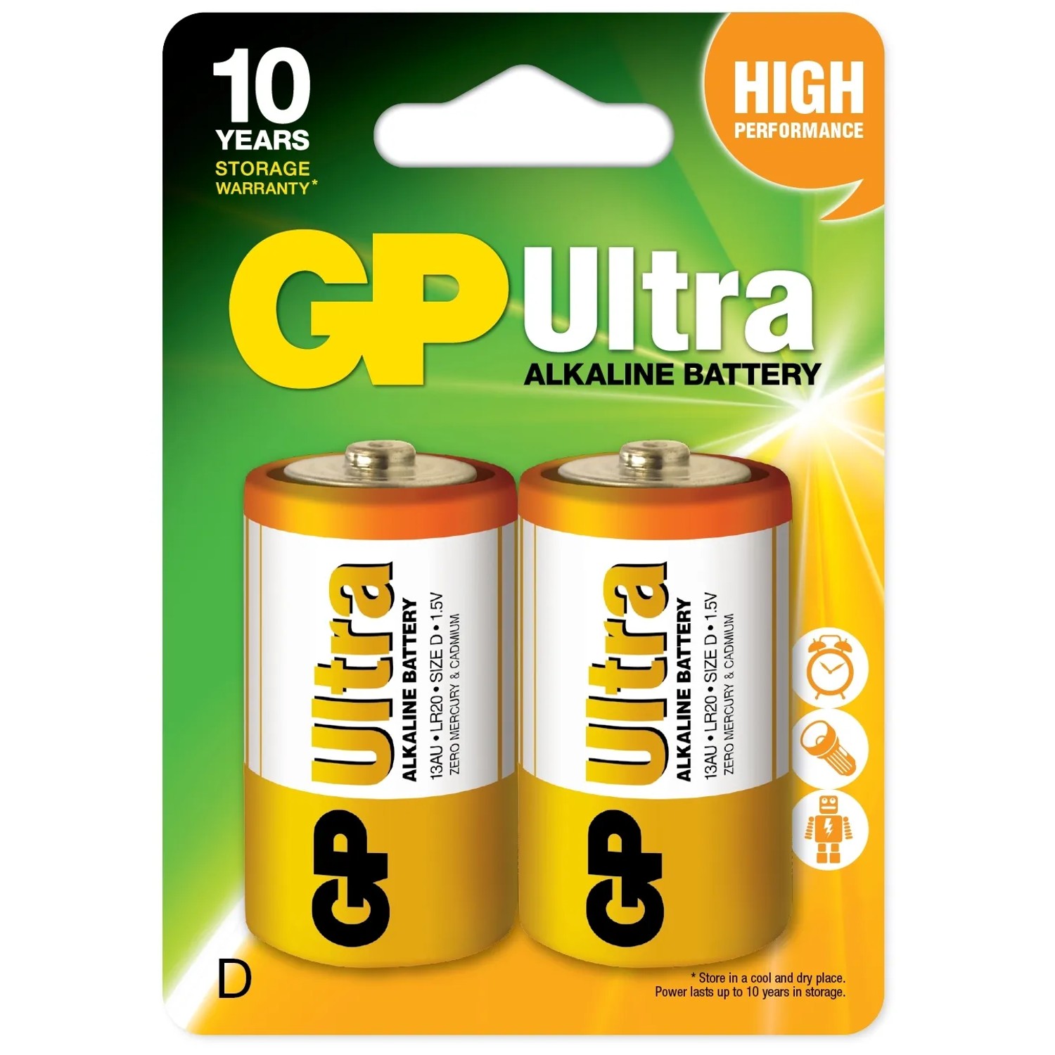 GP Baterie alkaliczne LR20/D 2 szt