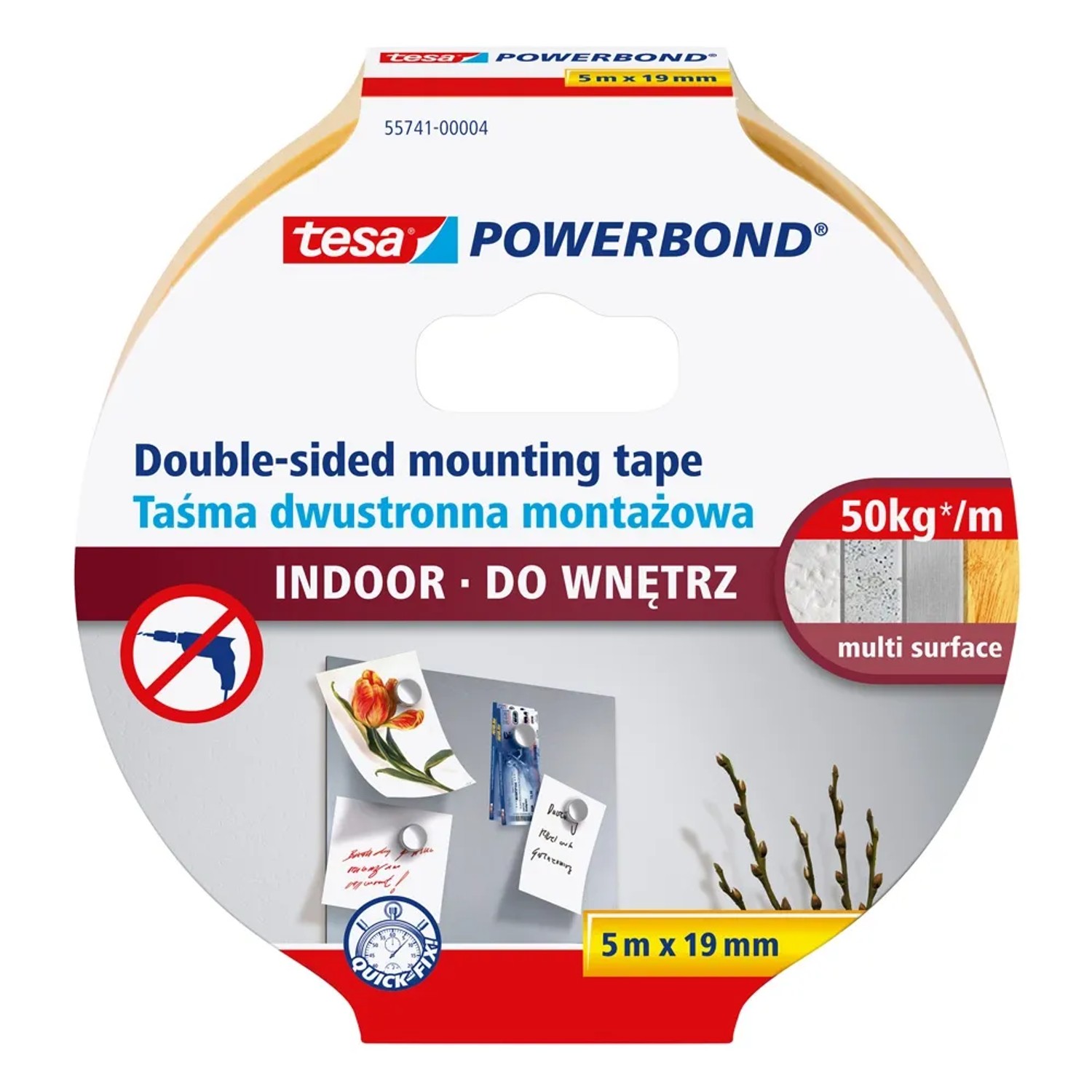 Tesa Taśma montażowa do wnętrz Powerbond 5 m x 19 mm