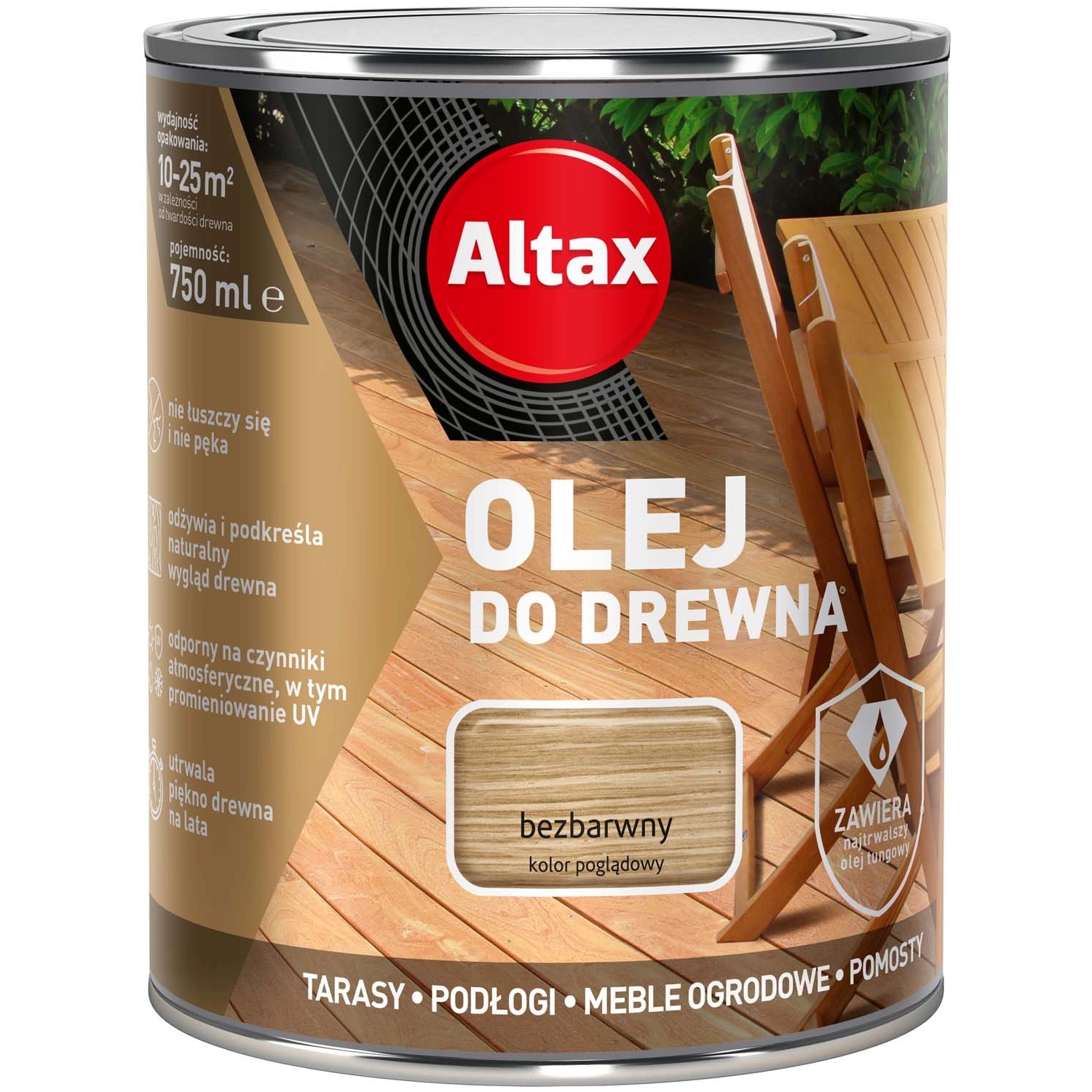 Altax Olej do drewna bezbarwny 0,75L