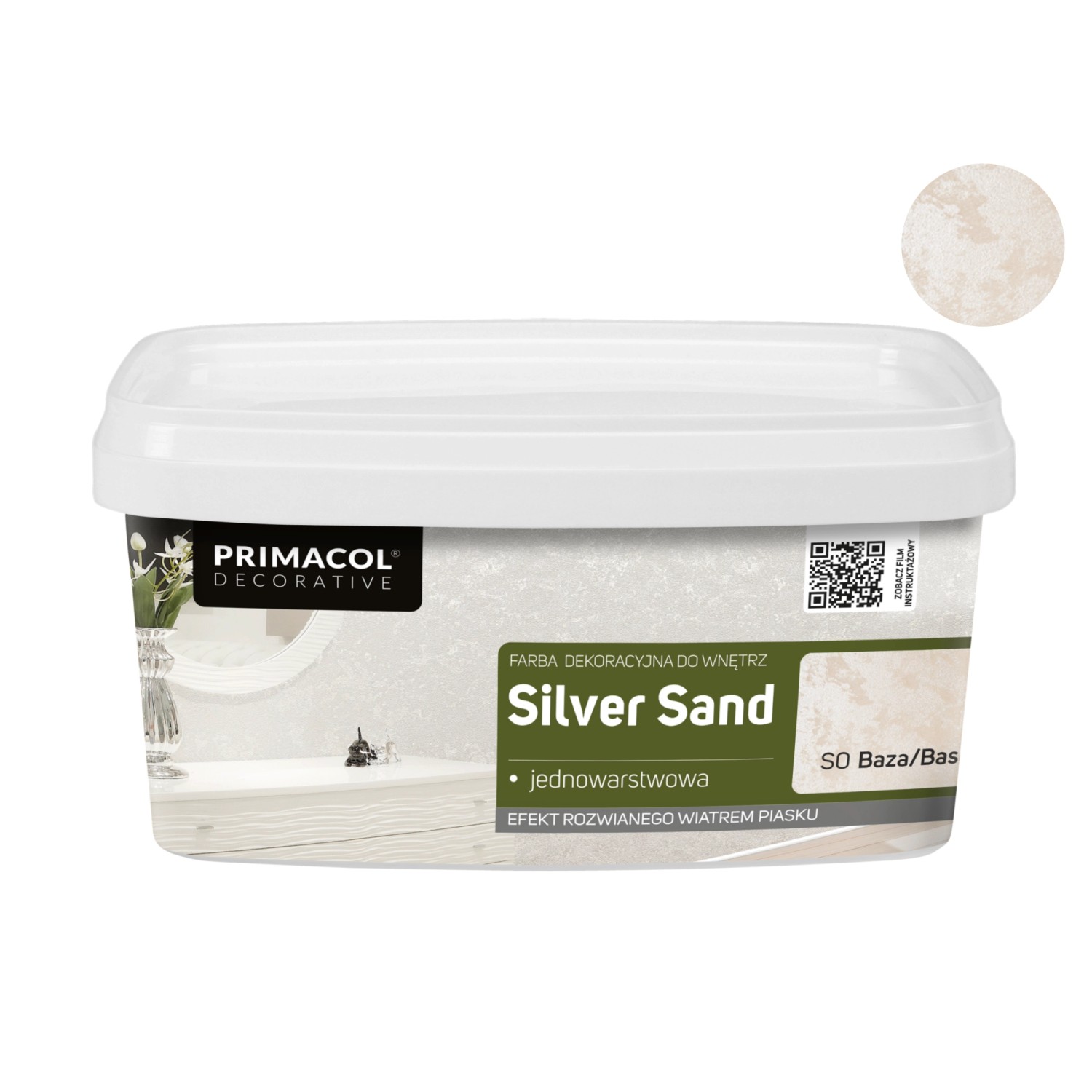 Primacol Farba strukturalna Silver Sand baza 1 l