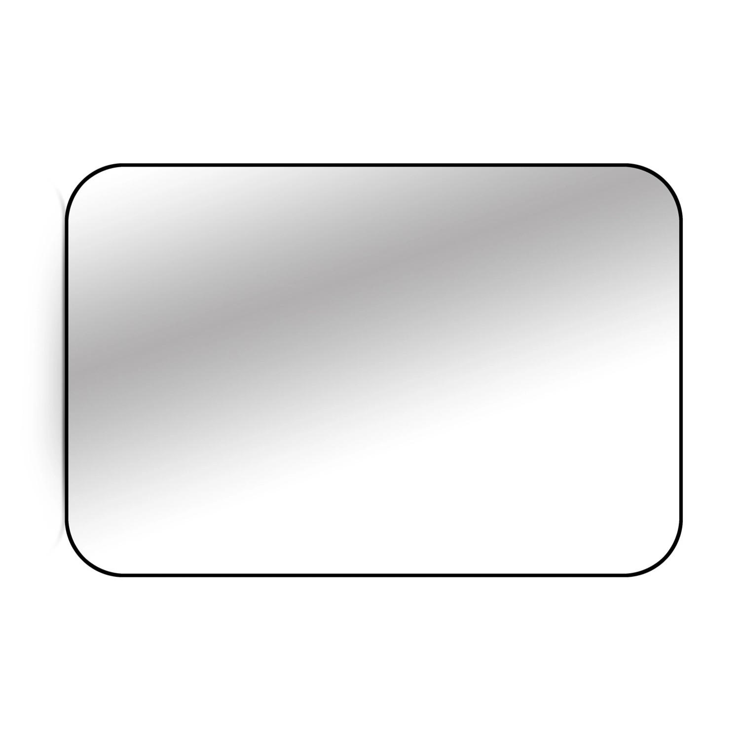 Lustro bez LED Tender Line czarna rama 80x100