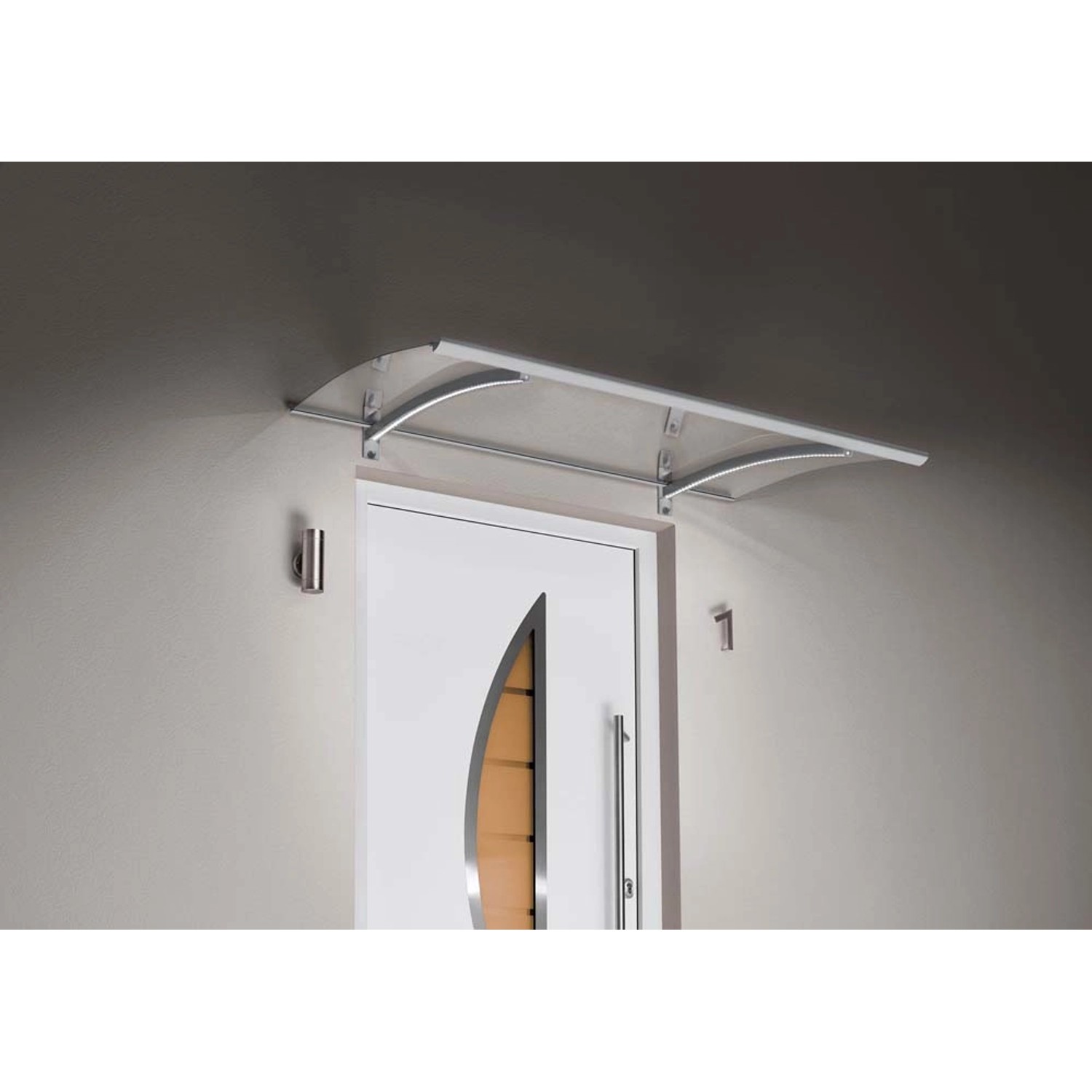 Gutta Zadaszenie Swing LED efekt stali Acryl 3 mm 150x90x22 cm