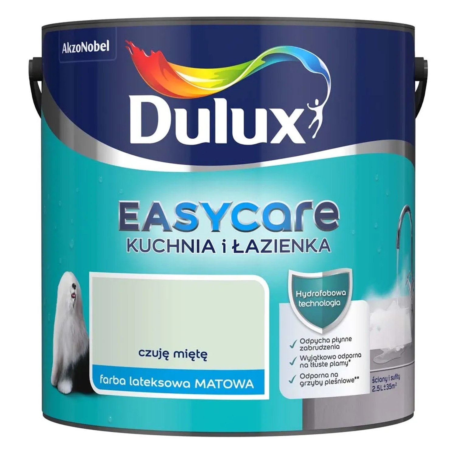 Farba Dulux EasyCare Kuchnia i Łazienka czuję miętę 2,5 l