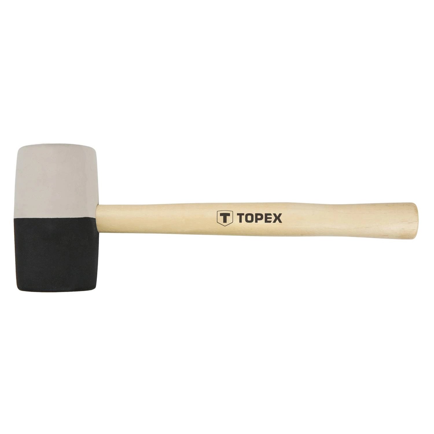 Topex Młotek gumowy 680g śr. 63 mm biało-czarny