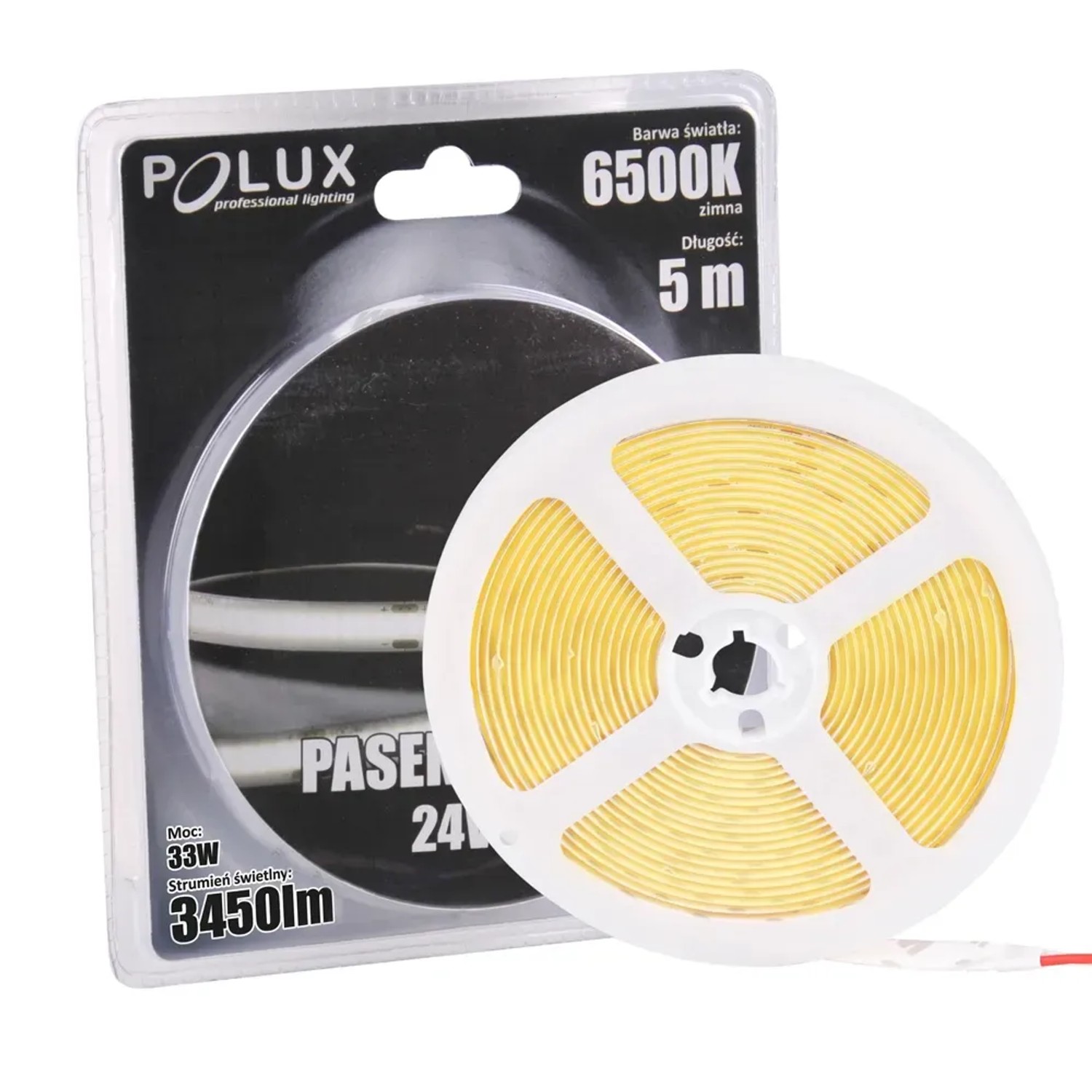 Polux Taśma LED COB 5m 33W 3450lm 6500K