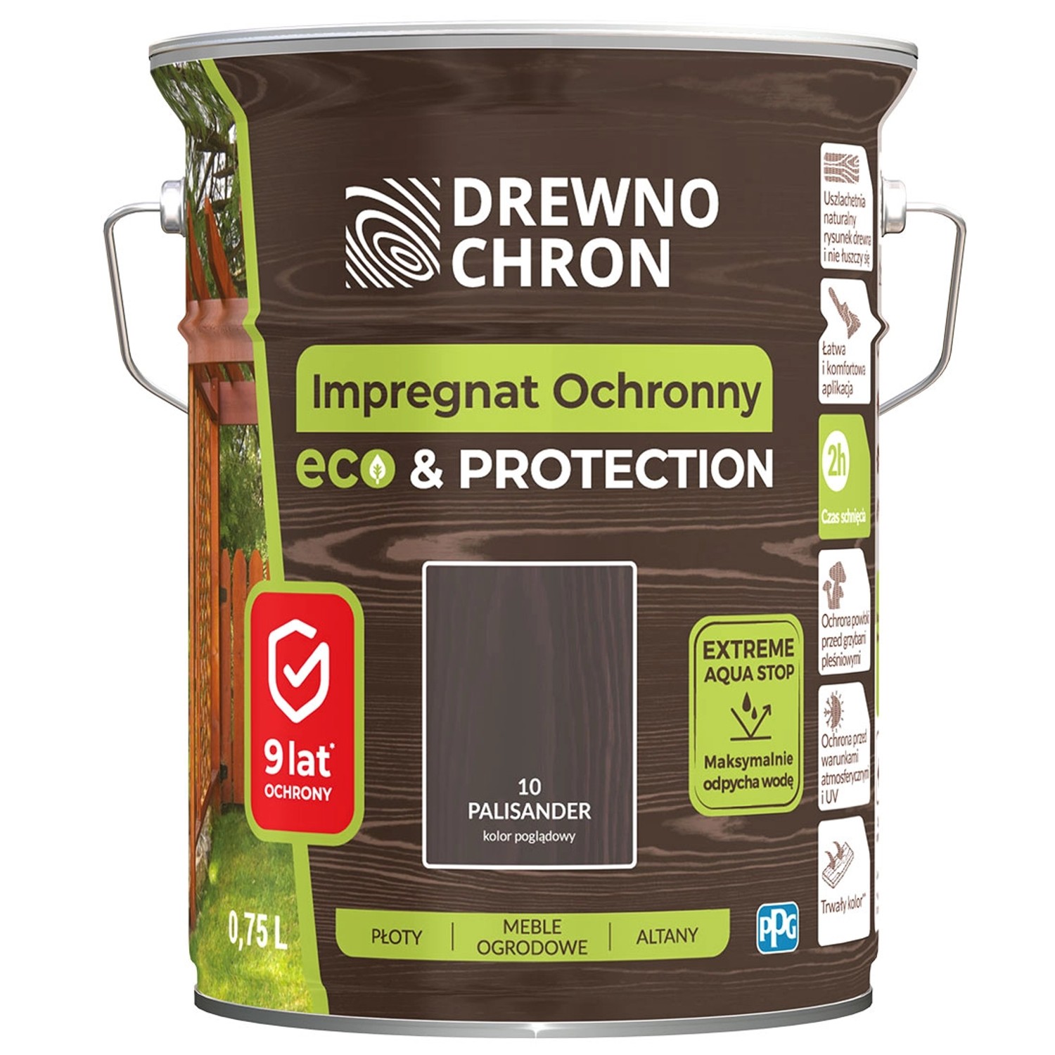Drewnochron Impregnat ochronny Eco & Protection palisander 4,5L
