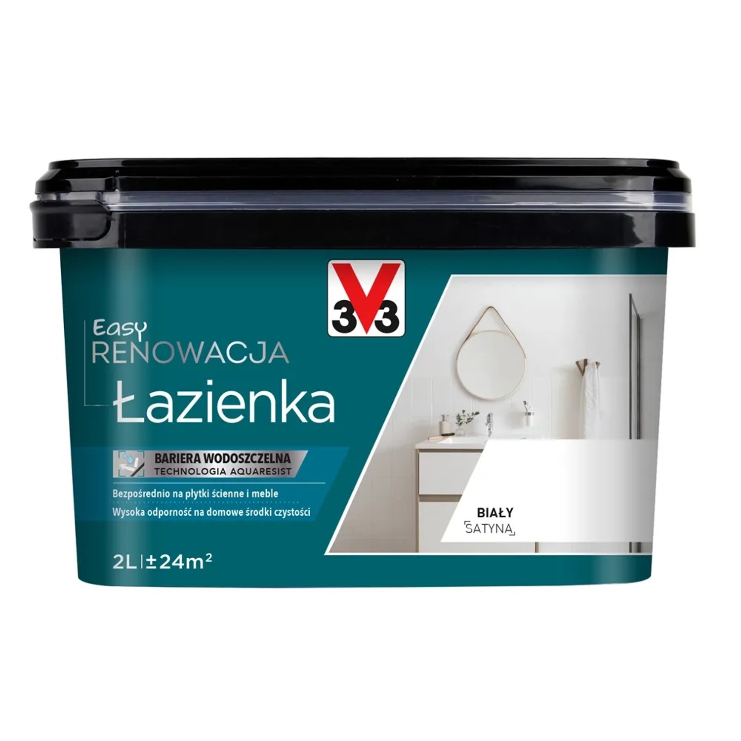 Farba V33 Easy Renowacja Łazienka biały 2l