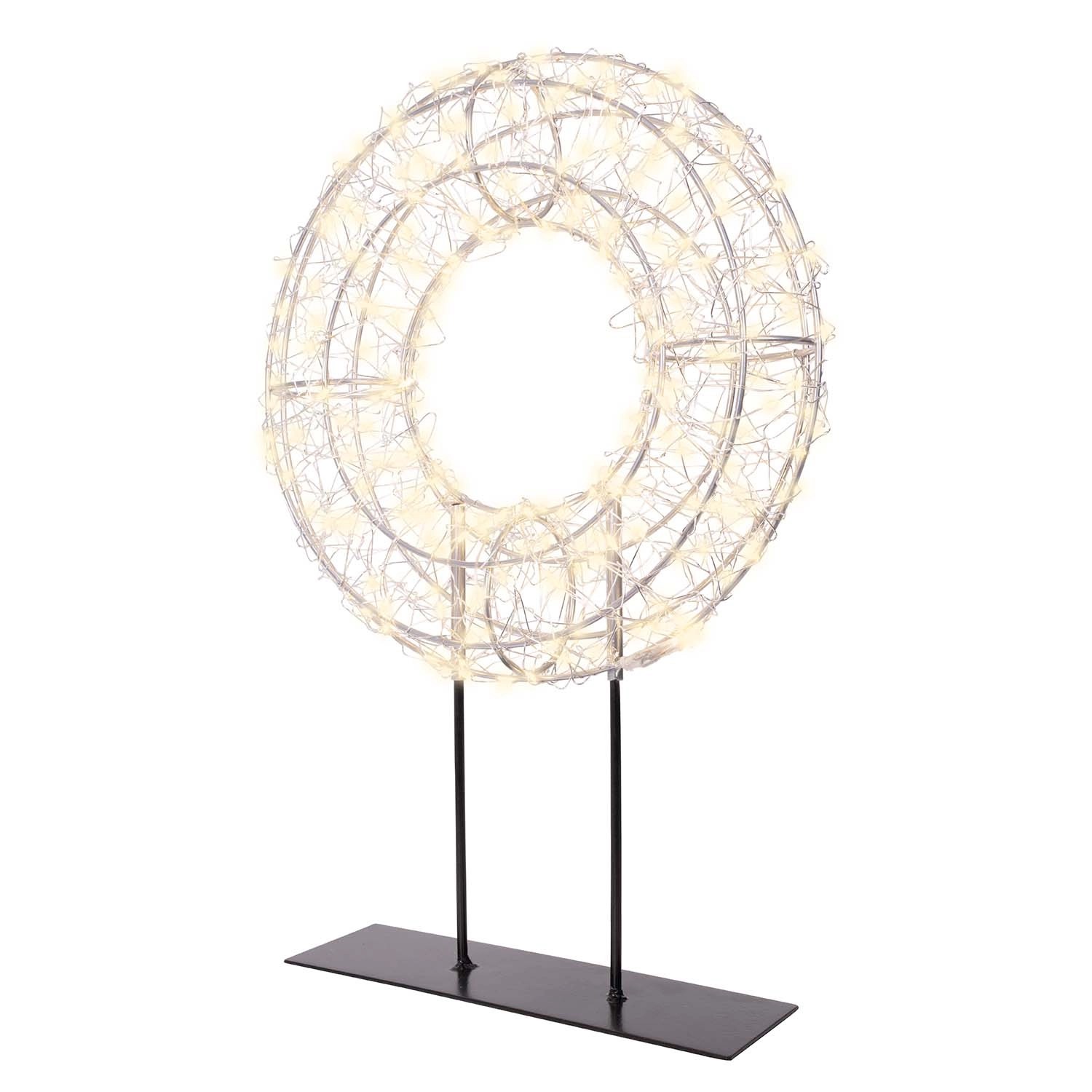 Dekoracja Wieniec 300 micro LED 38 cm ciepła biel