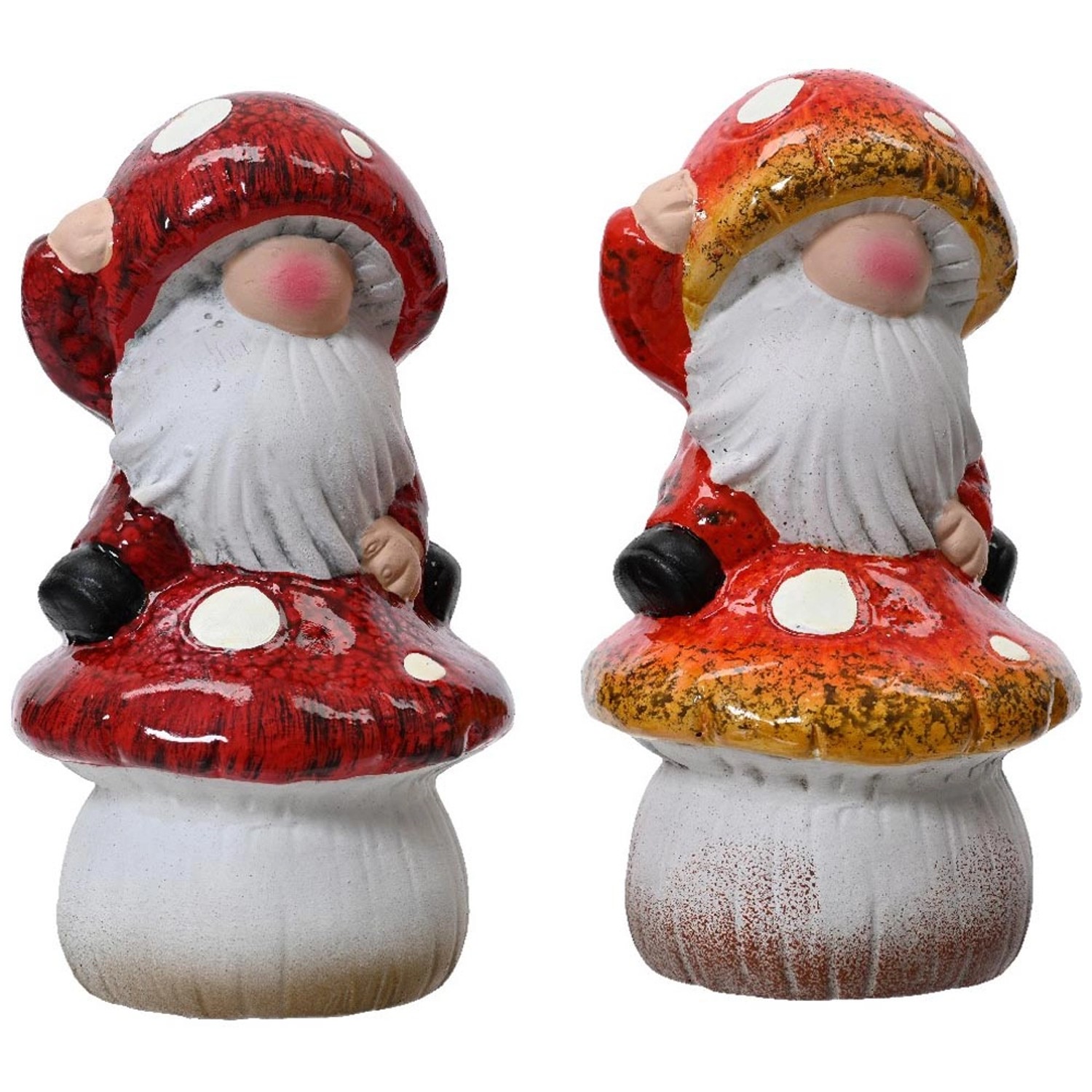 Figurka GNOM NA GRZYBKU, mix - wys. 18 cm