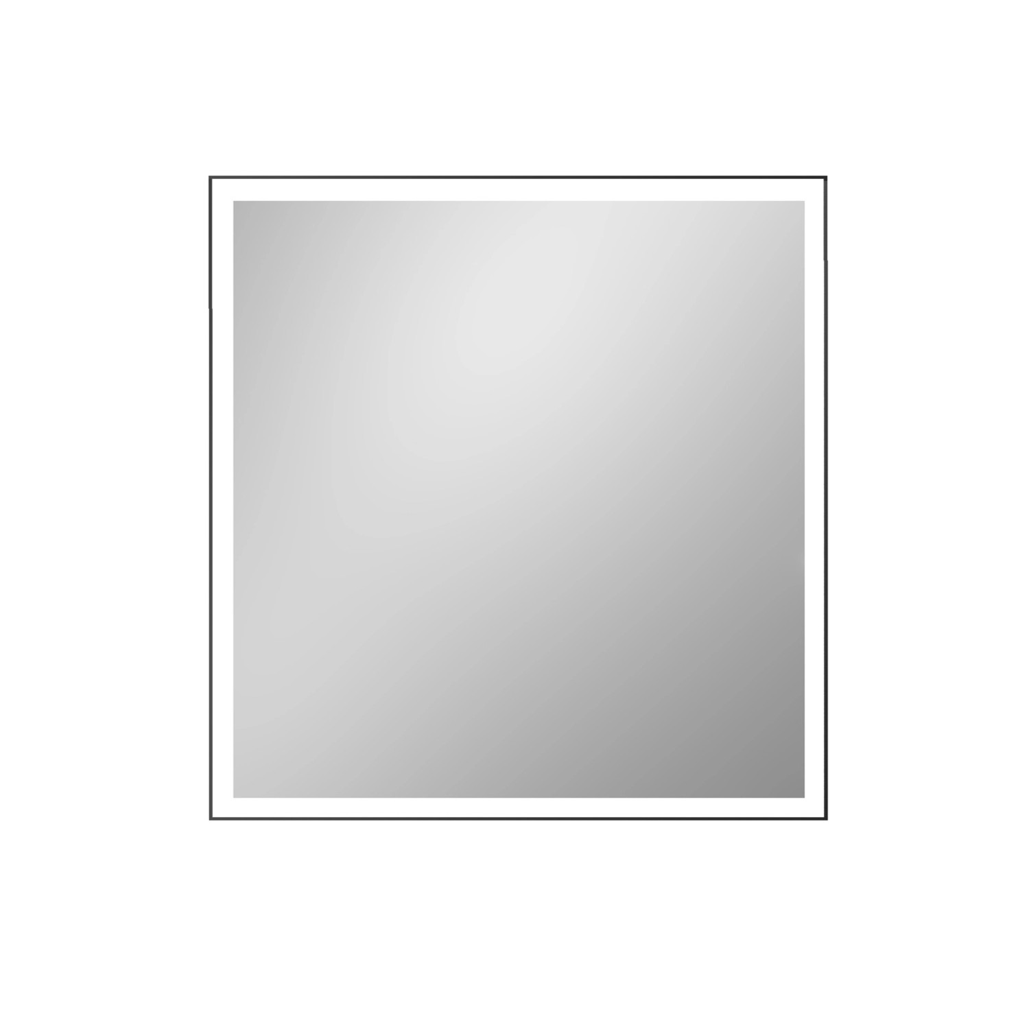 Lustro z LED Classic Line czarna rama 65x60