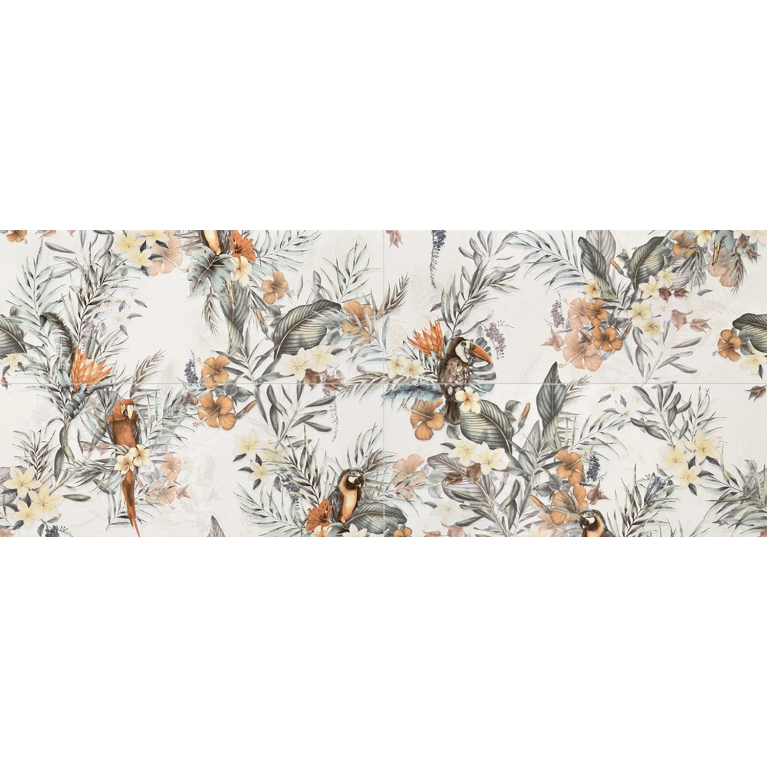 Dekor Scarlet Birds 4-elementowy 59,8 x 149,8 cm