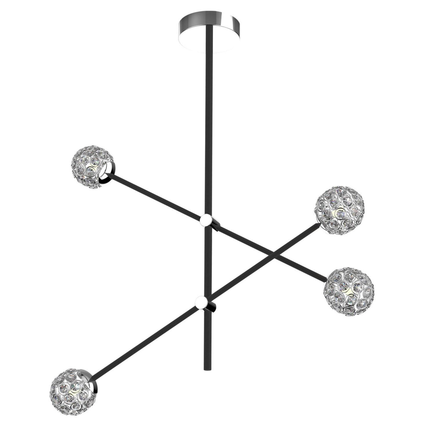 Candellux Lampa wisząca PAKSOS 4x5W G9 czarna