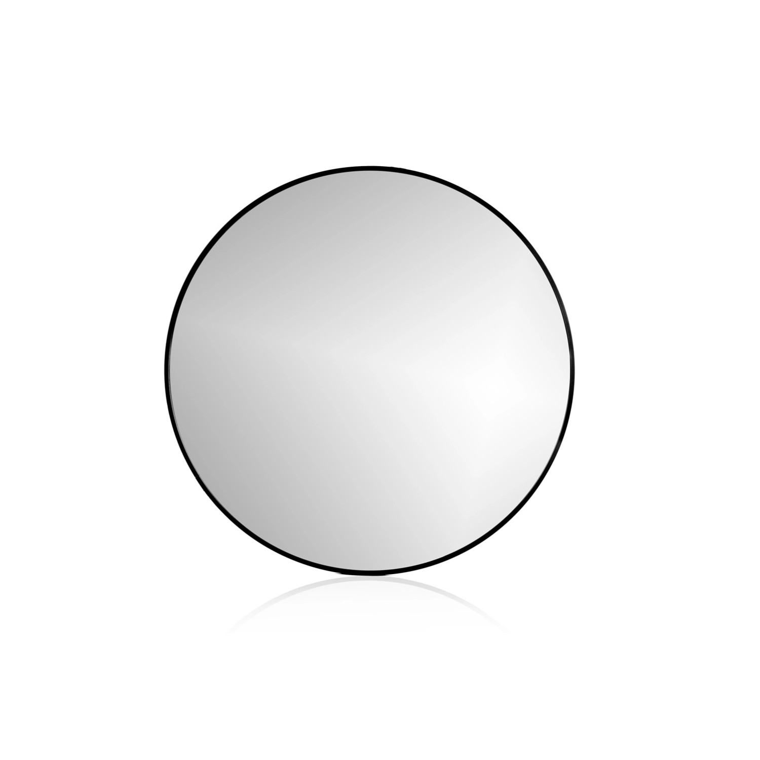 Lustro bez LED Round Line czarna rama 40