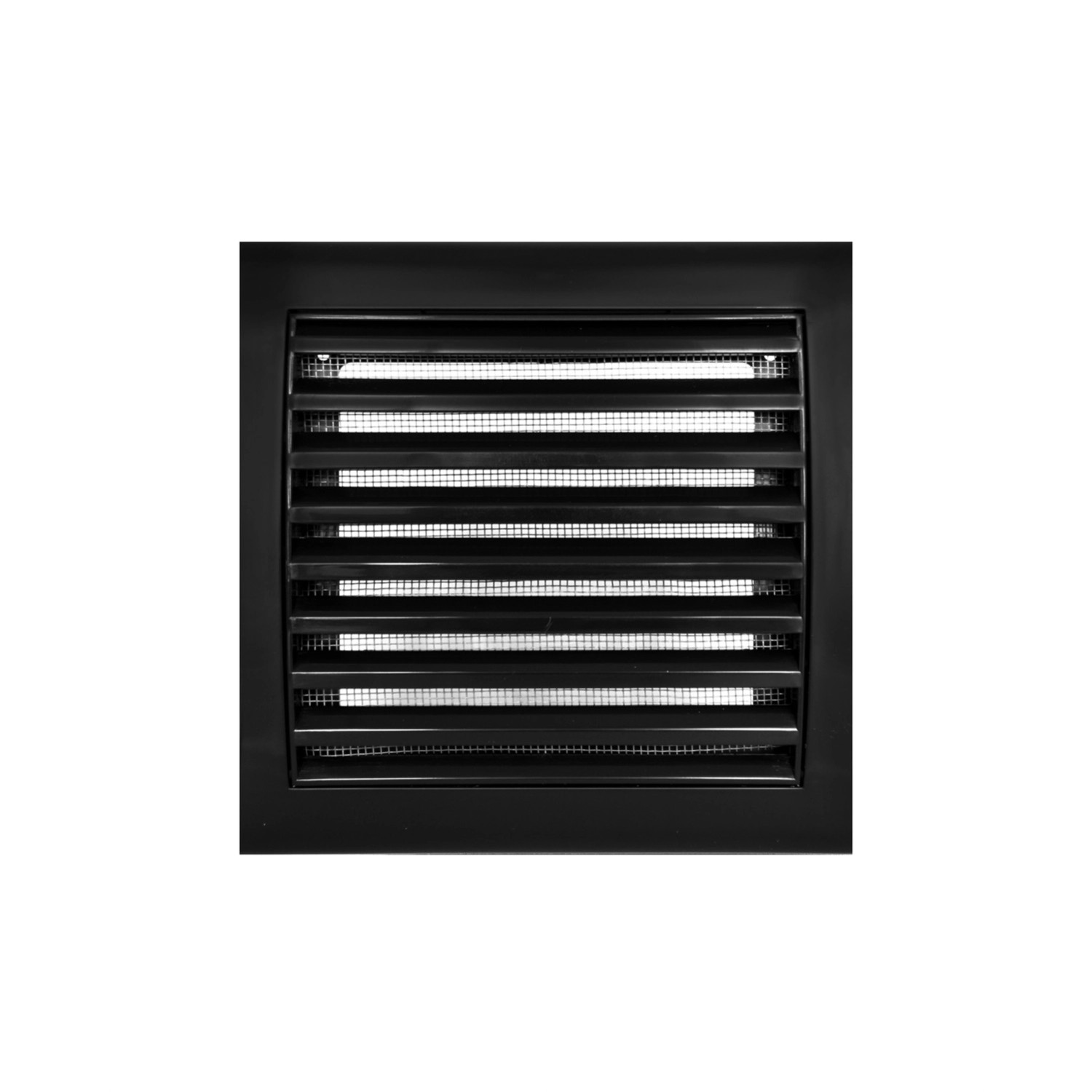 Vents Kratka wentylacyjna z siatką czarna 15x15 cm