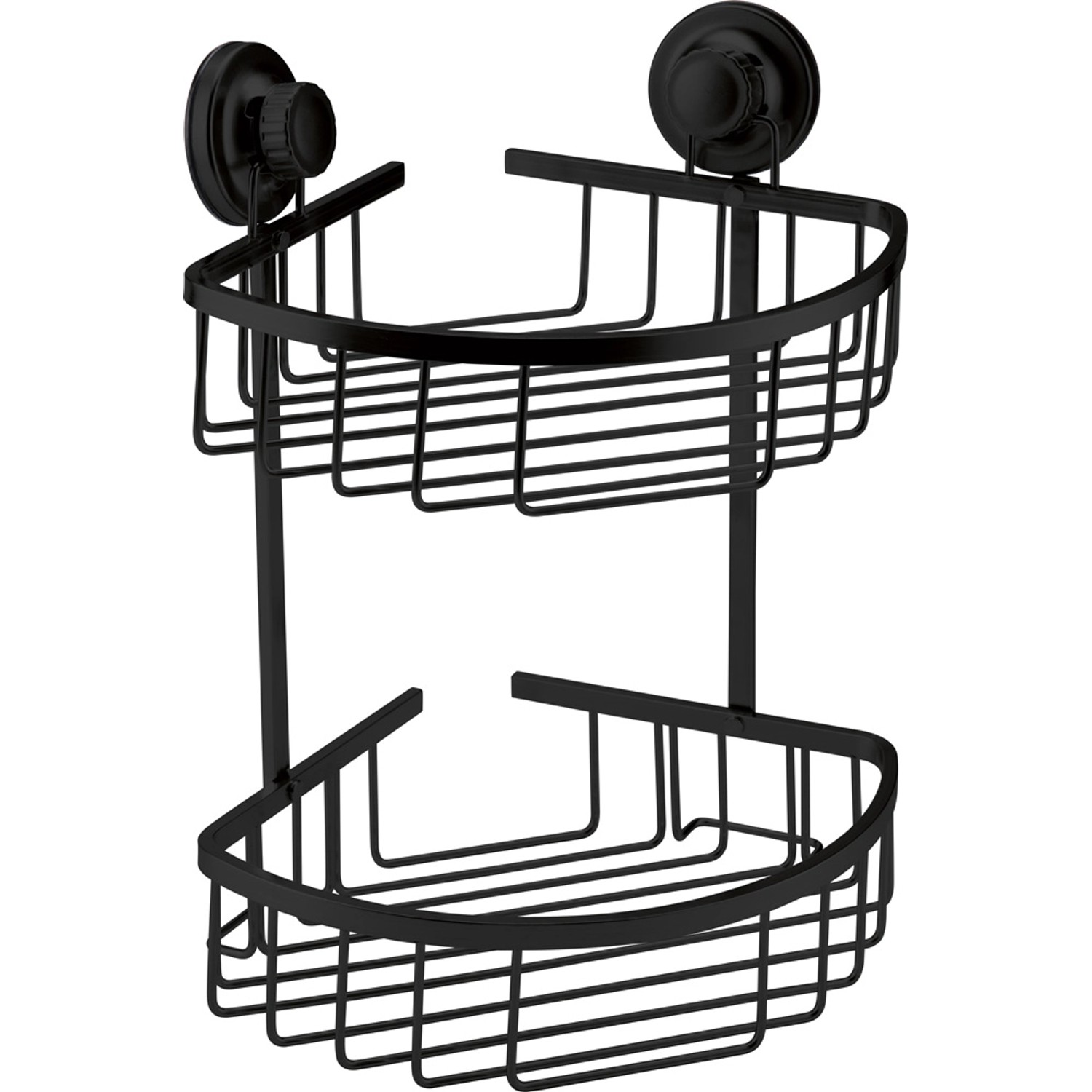 BALIV Koszyk łazienkowy DKE2-4521 czarny 2 półki