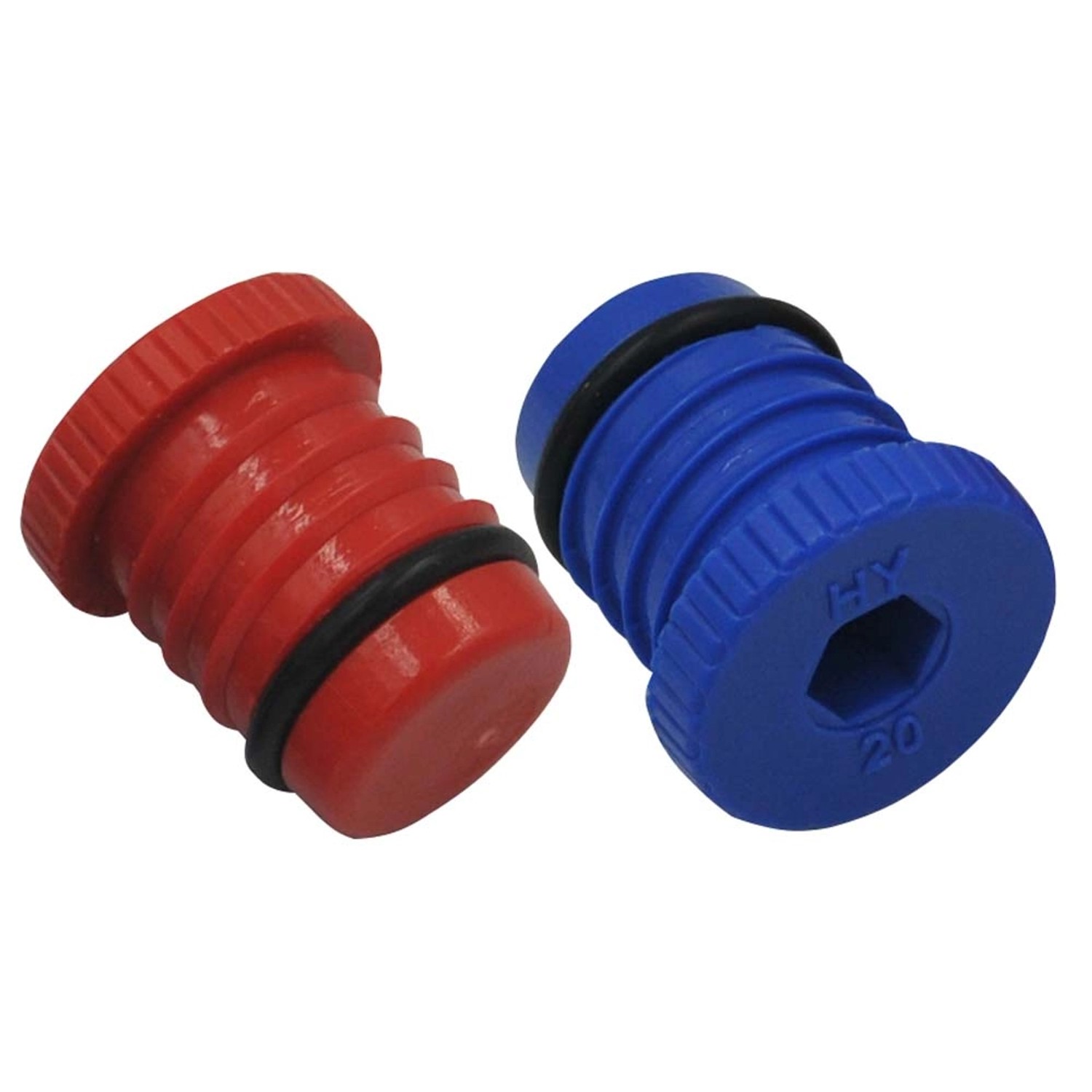 Korki do prób szczelności ciśnienia rur pex 16 mm niebieski + czerwony