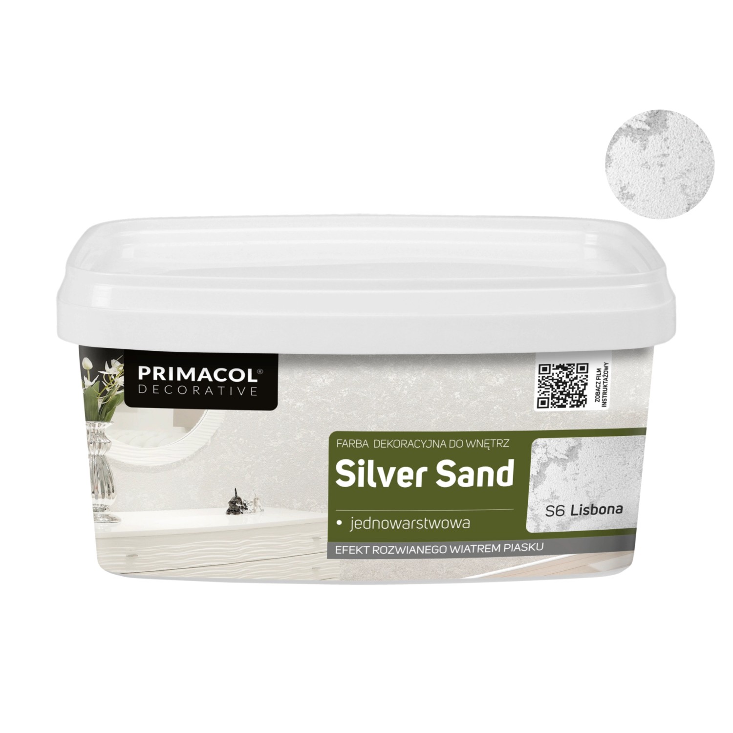 Primacol Farba strukturalna Silver Sand Lisbona 1 l
