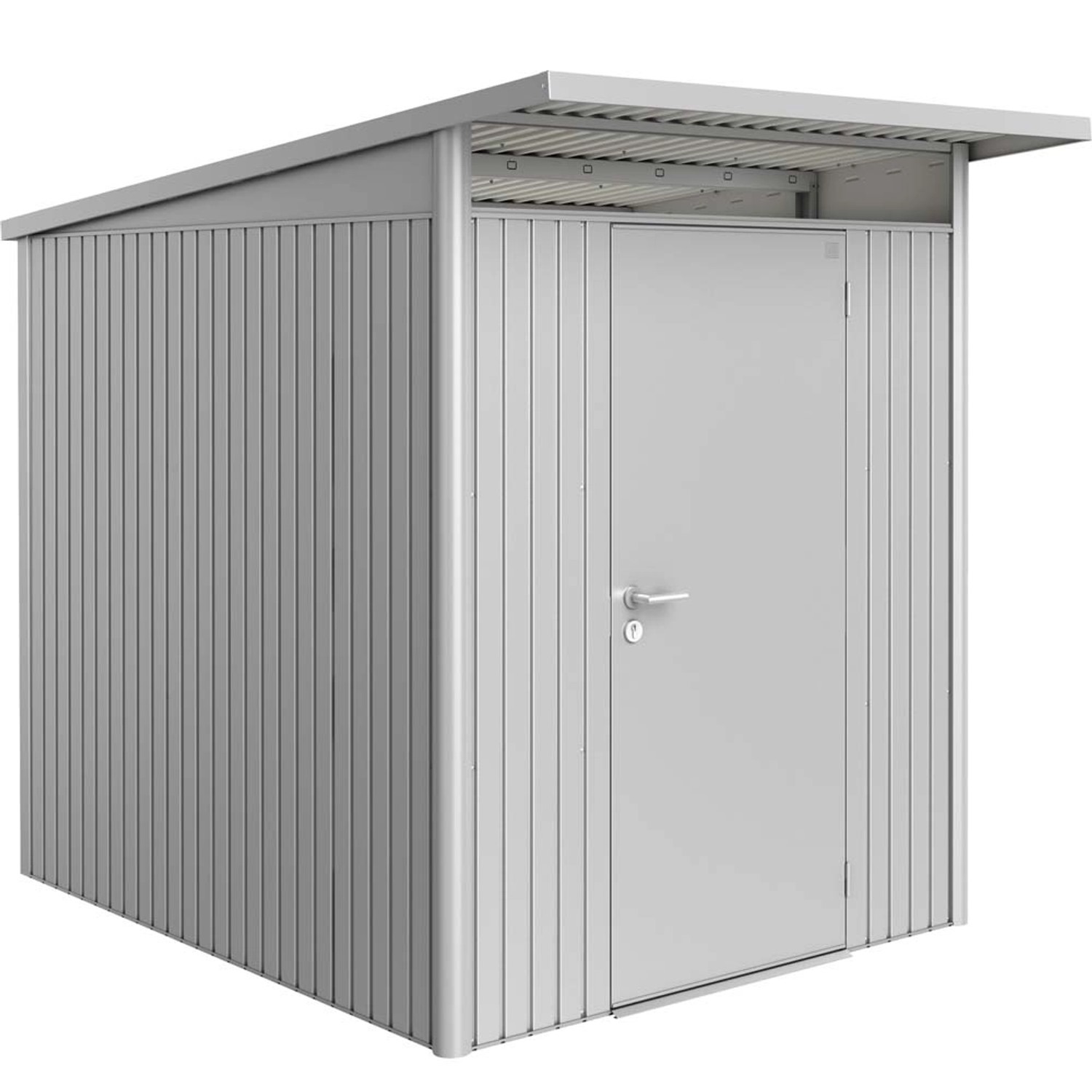 Biohort Domek ogrodowy srebrny drzwi pojedyncze - 180 x 260 cm