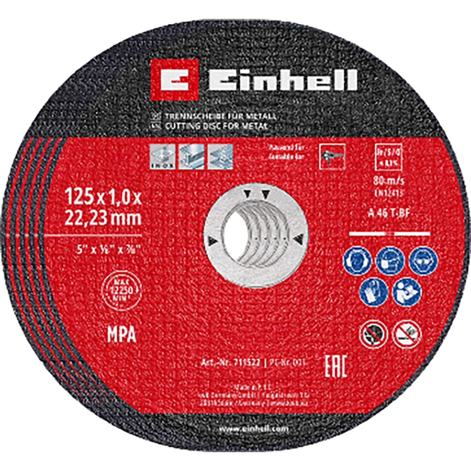 Einhell Tarcza do metalu 125 mm - 5 szt.