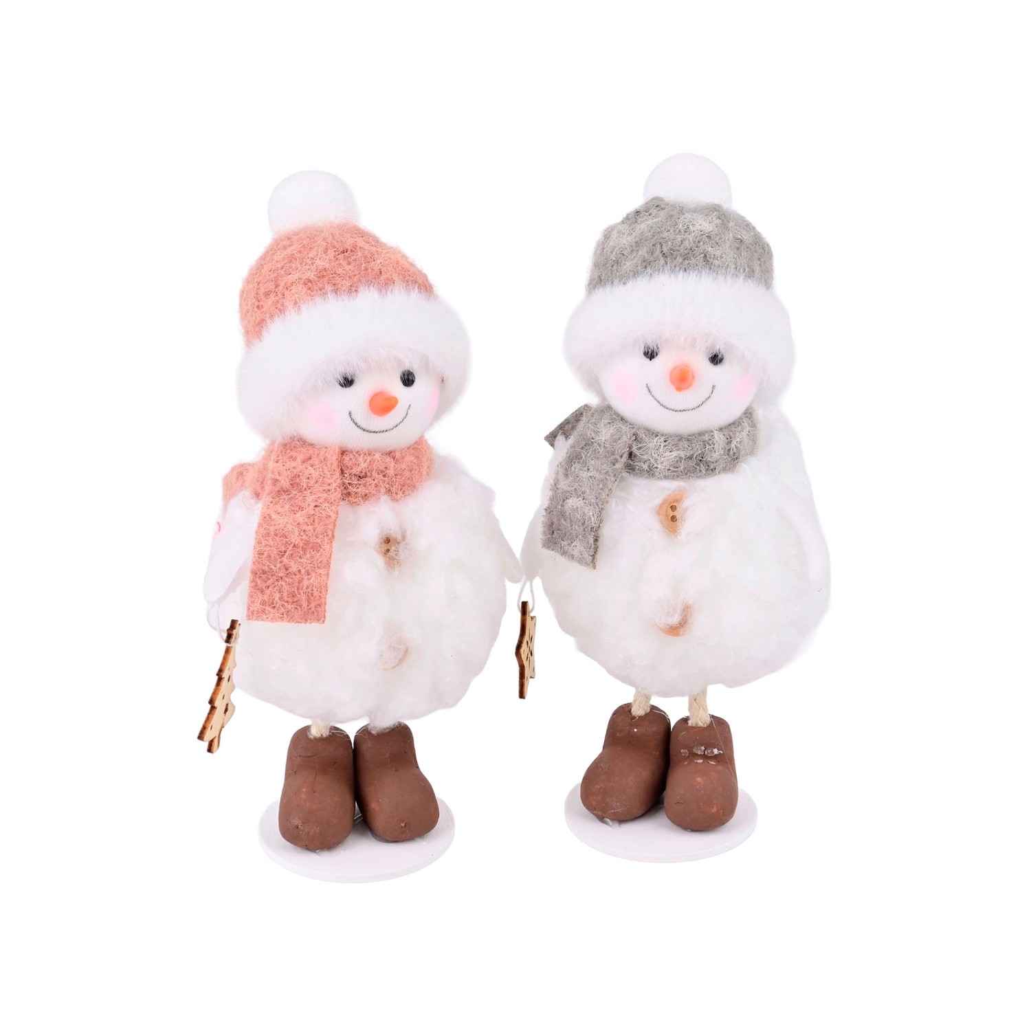 Dekoracja Bałwan 16 cm mix kolorów