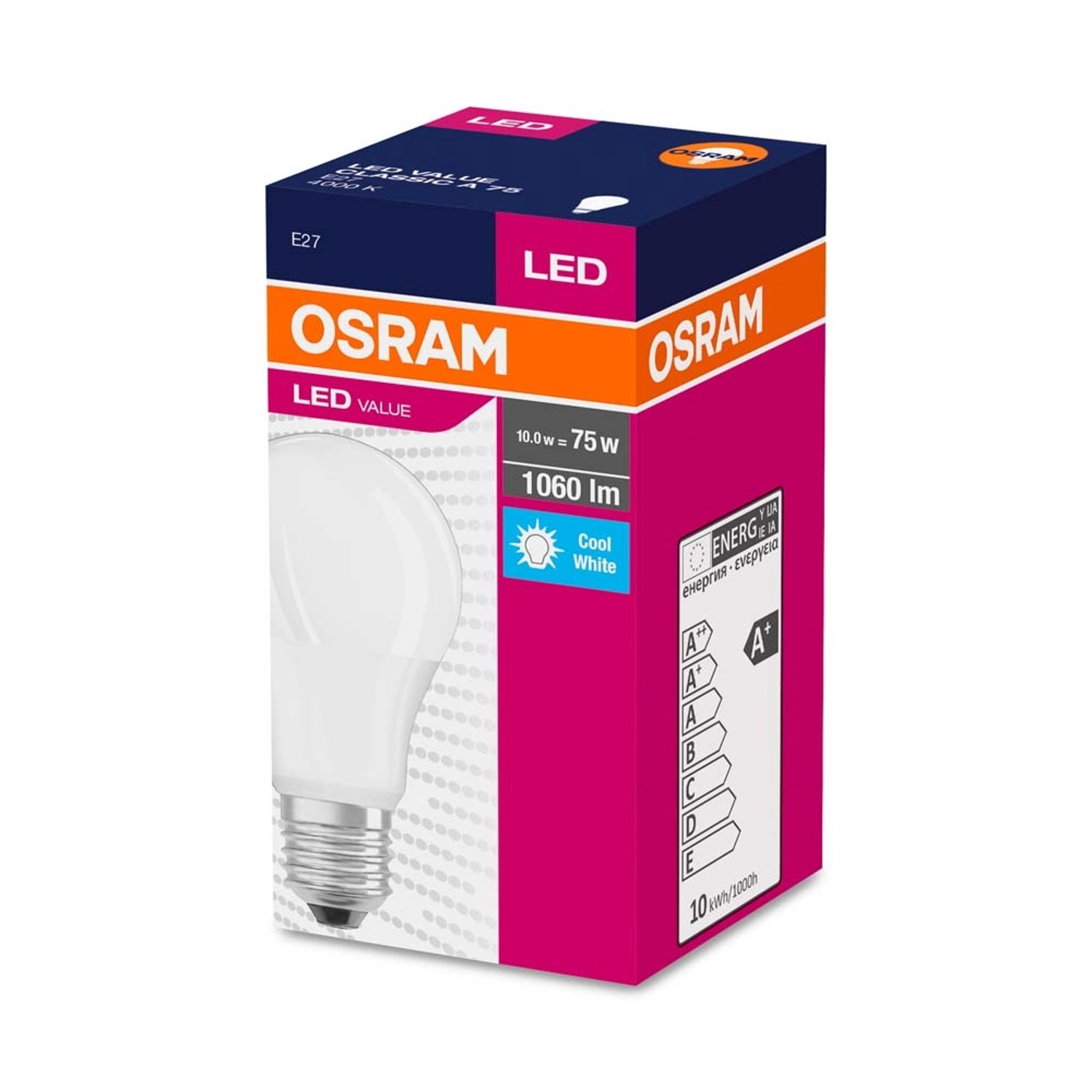 Żarówka LED VALUE CLASSIC A75 10W E27 1060 lm 4000K