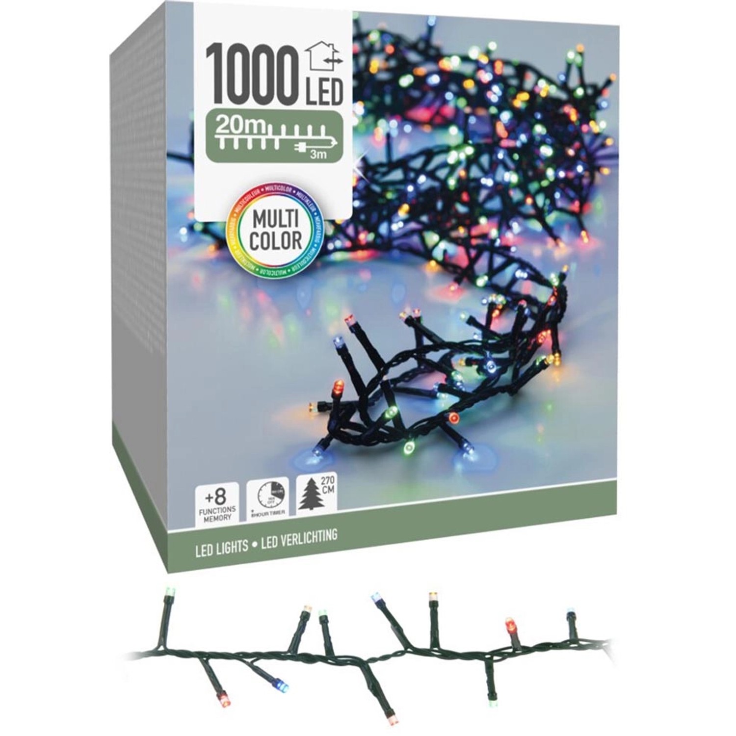 Lampki wew./zewn. - 1000 LED multikolor