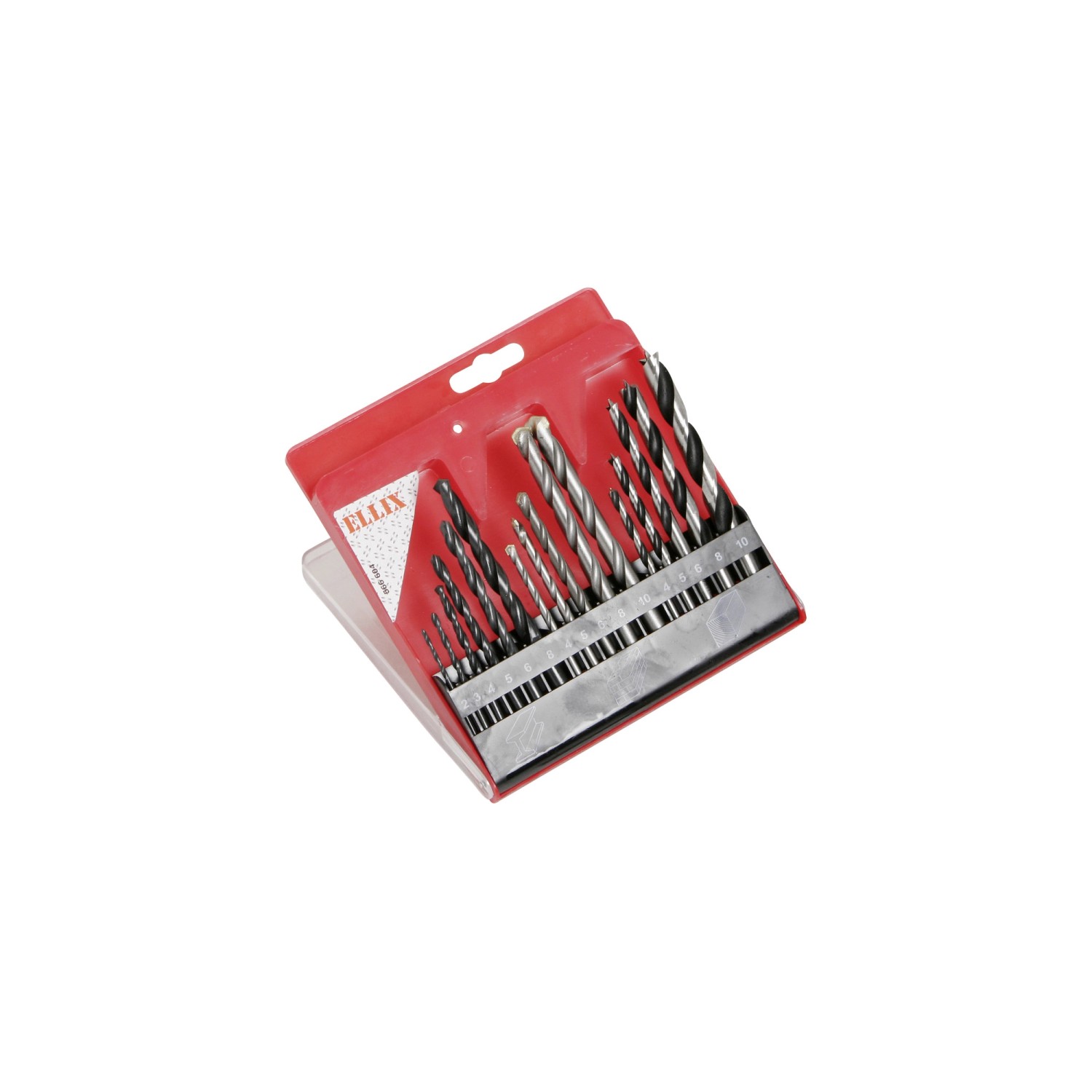 Ellix Zestaw wierteł do drewna, kamienia i metalu 16-częściowy