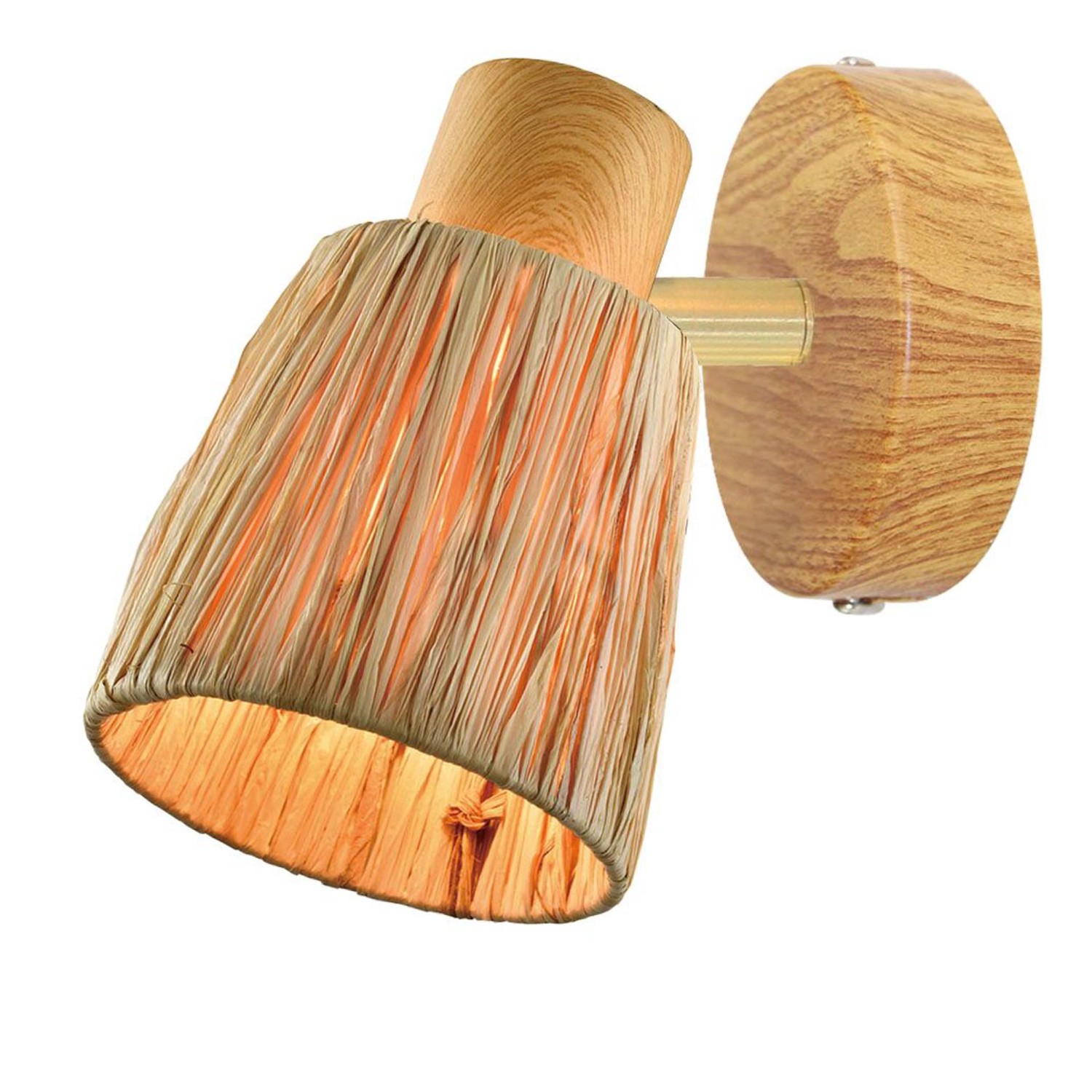 ORO SPOT QUINTA klosz rafia 1xE14 max. 7W LED złoto-brązowy