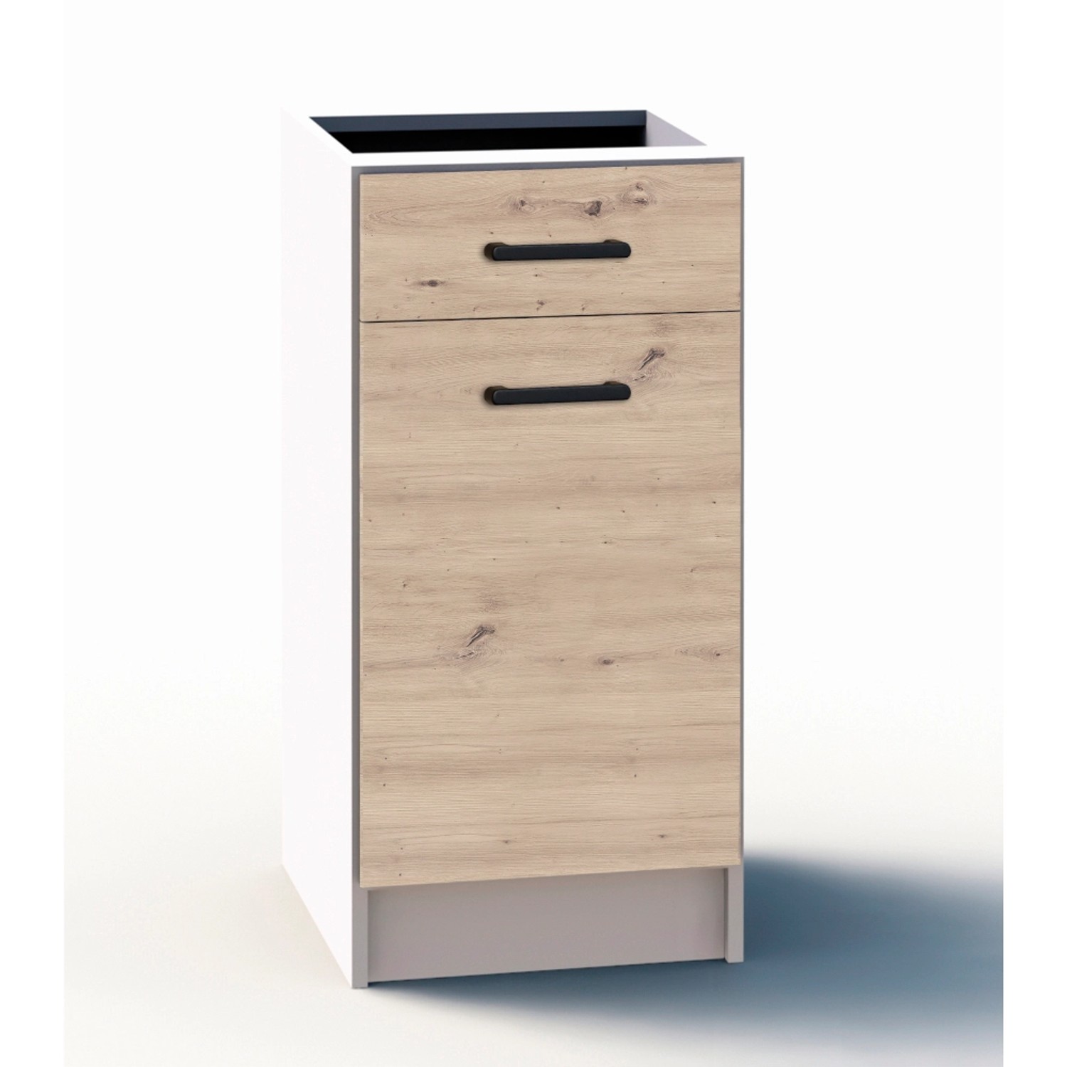 Black and White Style Szafka kuchenna dolna MEGAN Dąb Artisan 40 cm