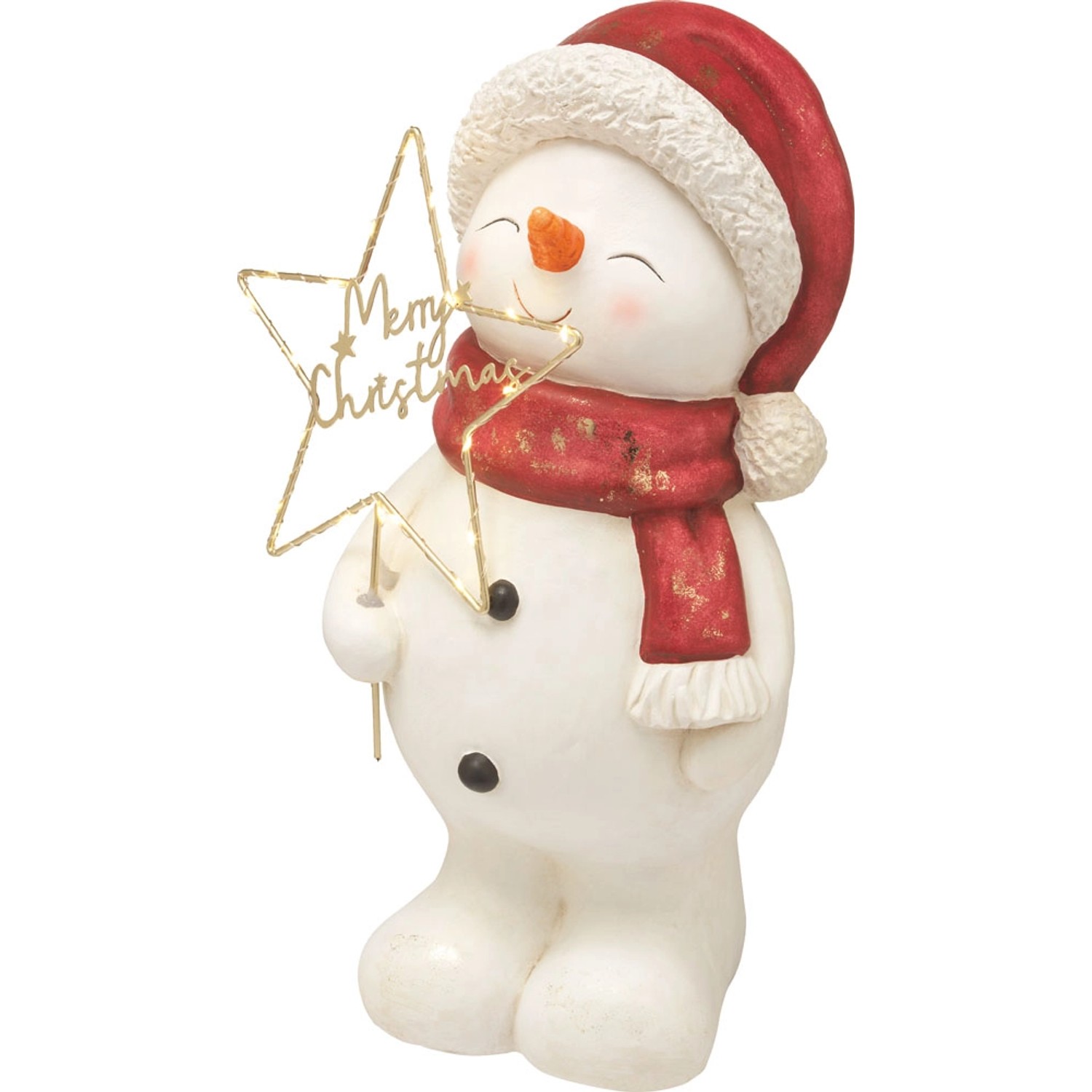 Figurka LED BAŁWANEK z gwiazdą - wys. 45 cm