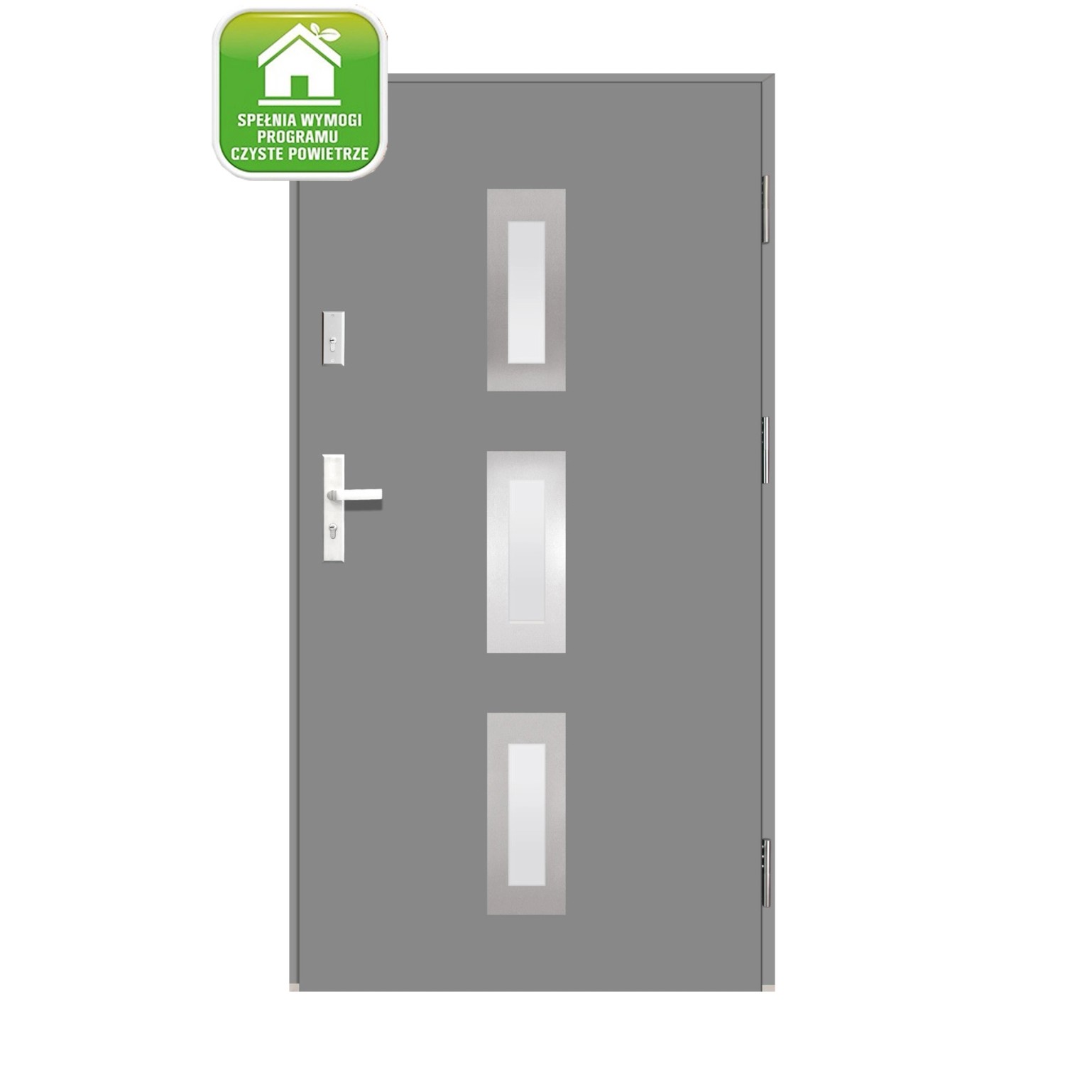 Splendoor Drzwi zewnętrzne Dorno szary 90P