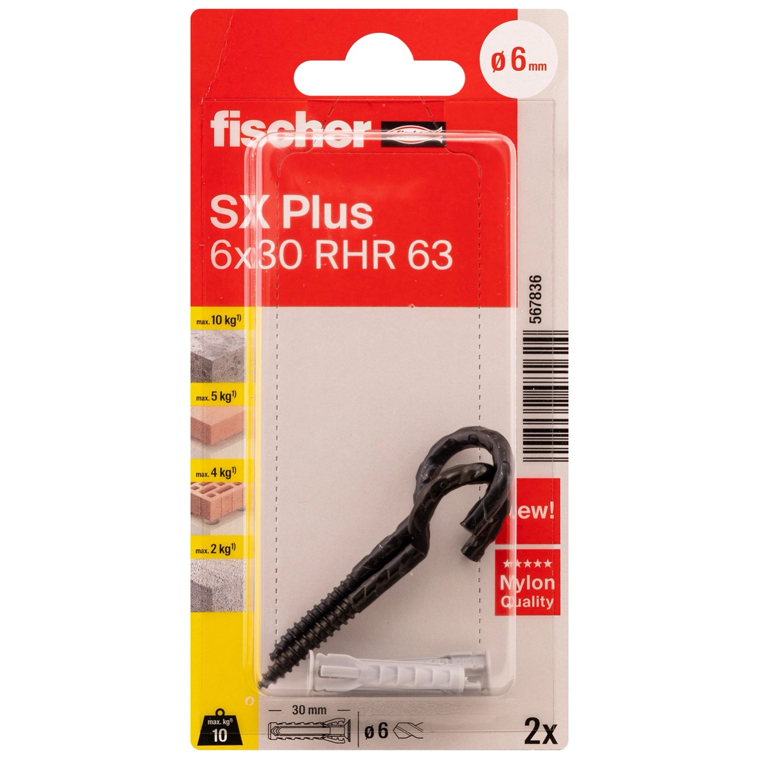 Fisher Kołek SX plus rozporowy 6x30 mm - 2 szt.