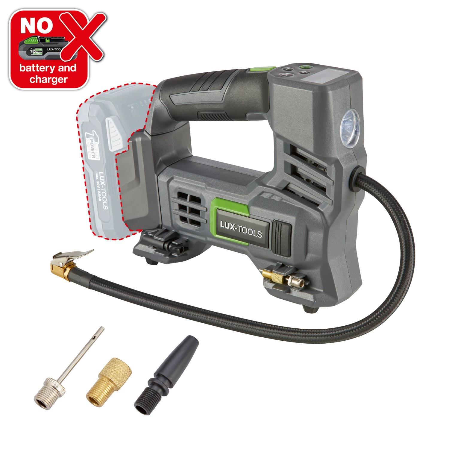 LUX-Tools Kompresor akumulatorowy mini 20V 10,3 bar