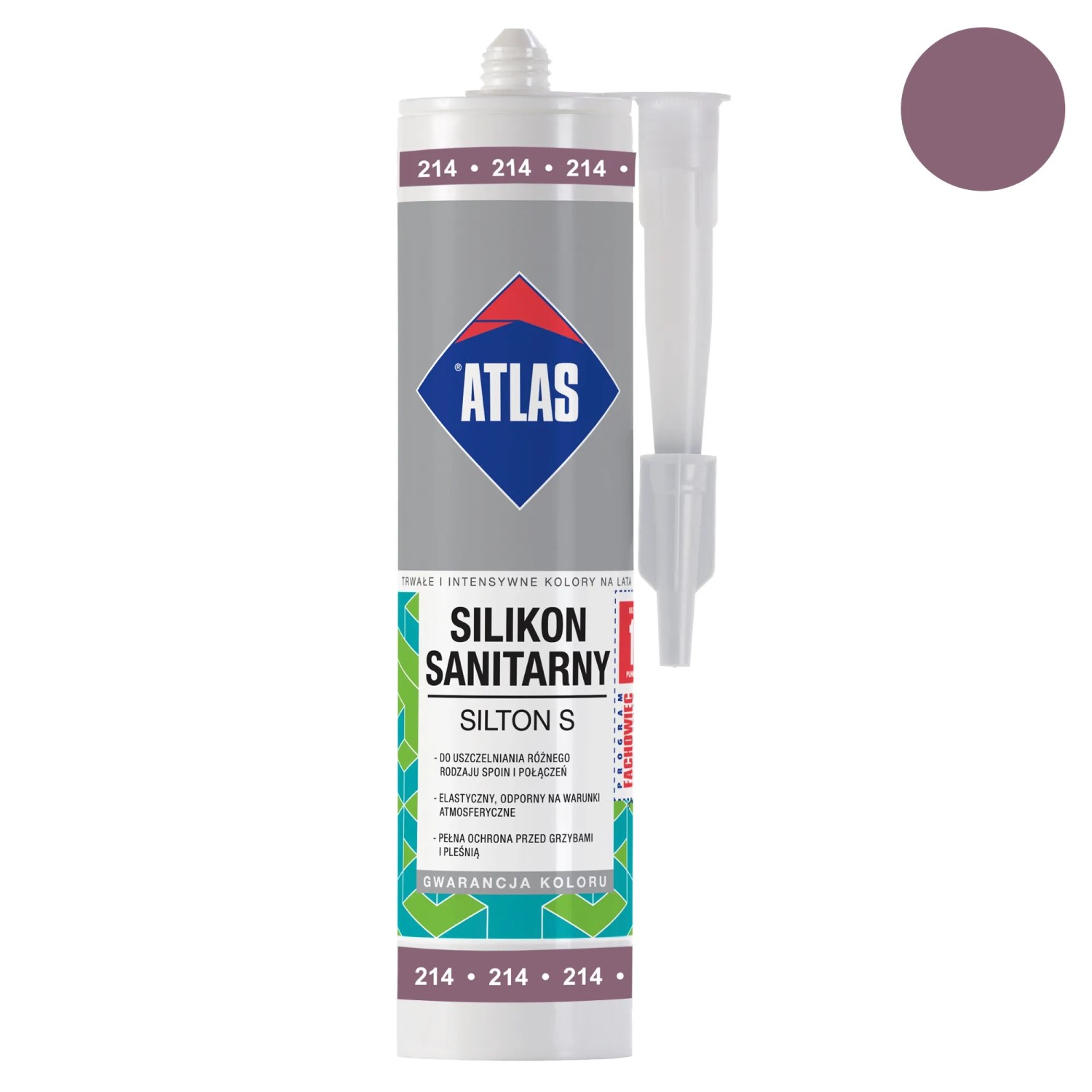 Atlas Silikon sanitarny Silton S 214 wrzosowy 280 ml