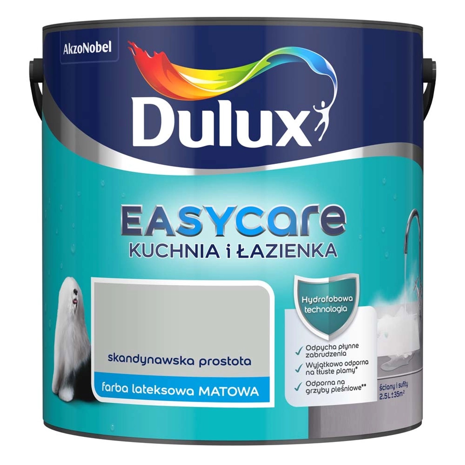 Farba Dulux EasyCare Kuchnia i Łazienka skandynawska prostota 2,5 l