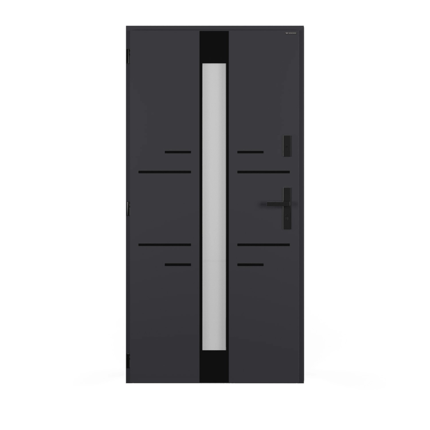 Drzwi zewnętrzne TROPO LUSTRO antracyt 90L