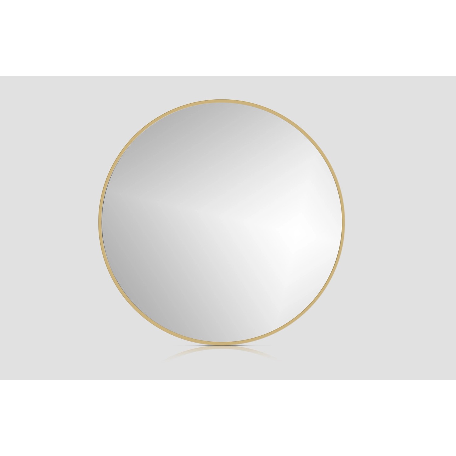 Lustro bez LED Round Line złota rama 100