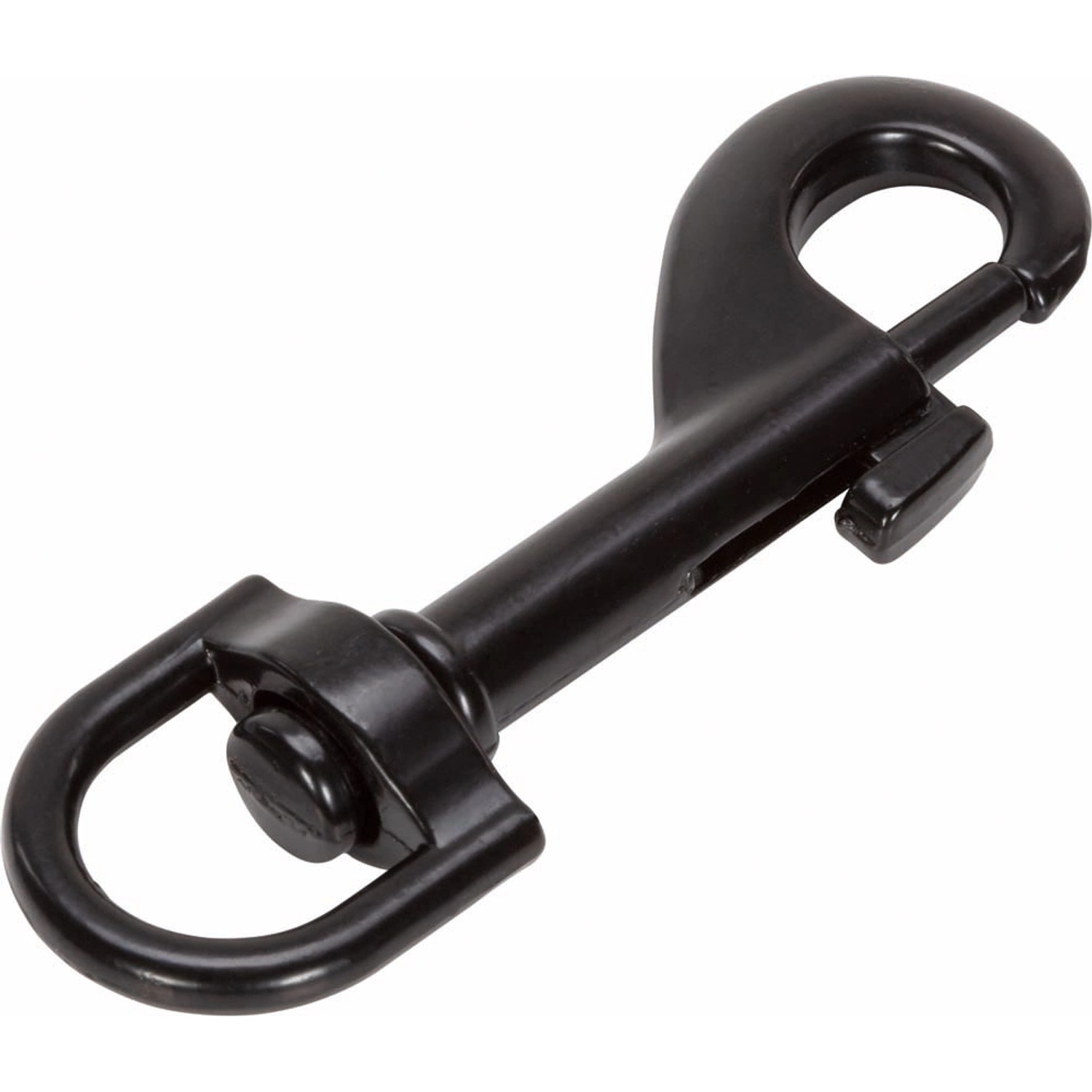 Lux-Tools Karabińczyk tłokowy czarny 65mm krętlik