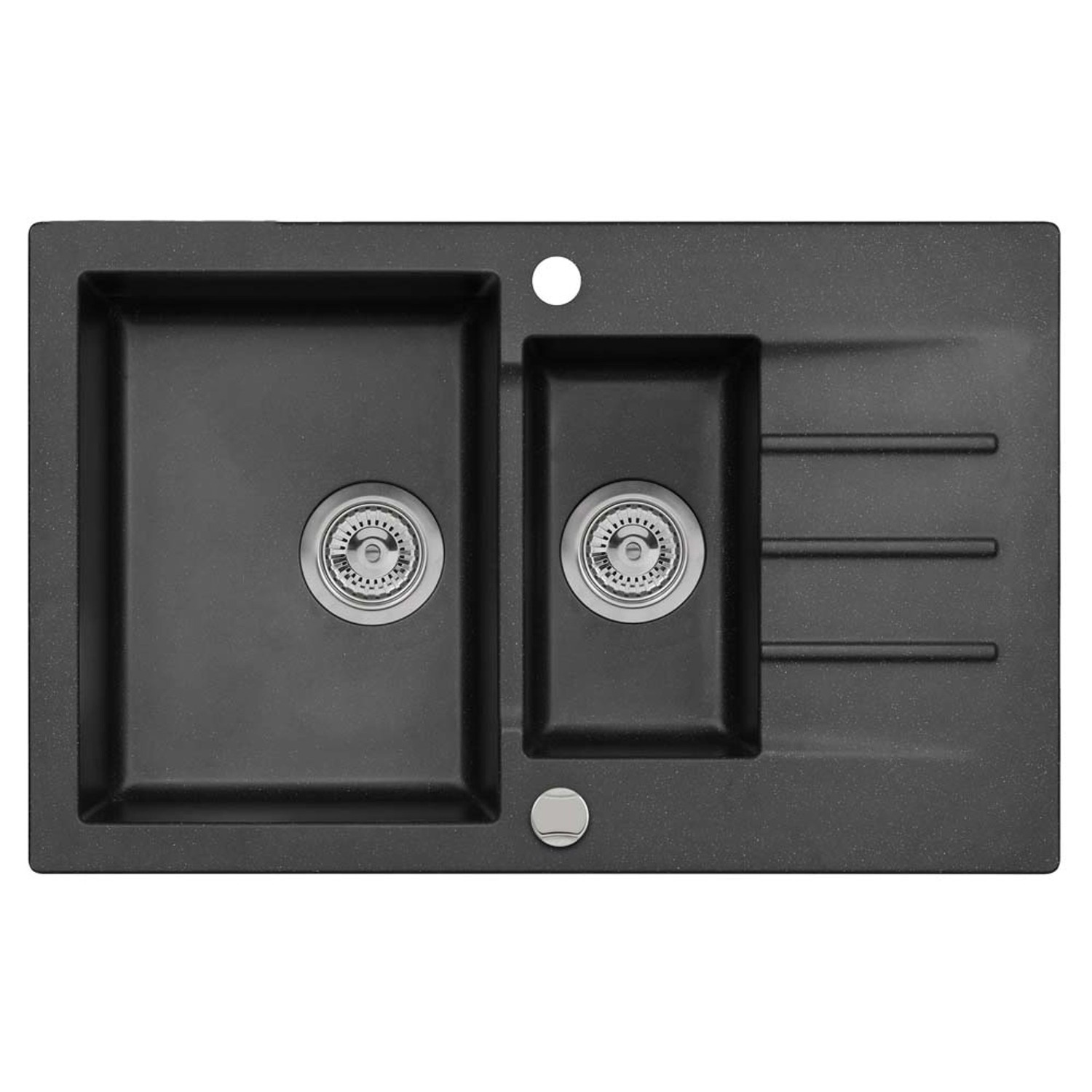 Zlewozmywak Mojito 120 1,5-kom. czarny 79x50 cm